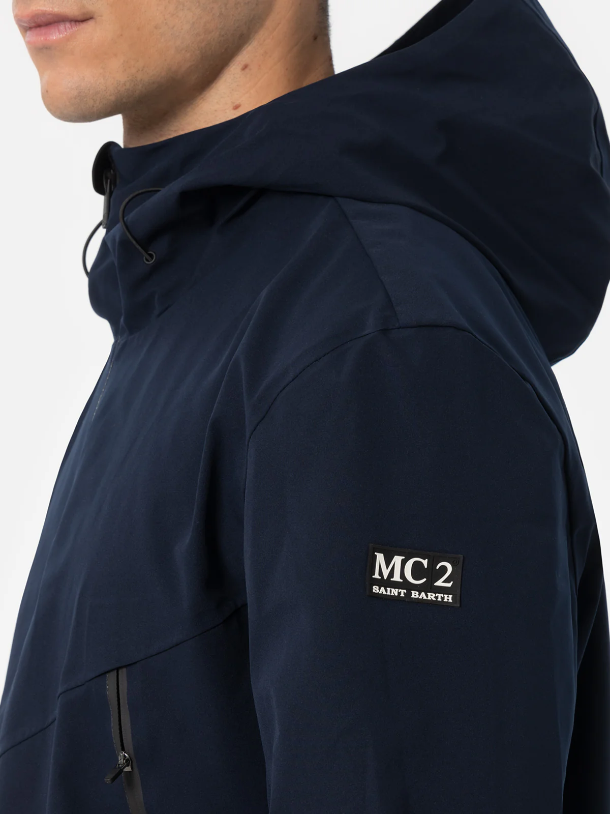 Man navy blue 3-layers hooded jacket Parson - Image 3