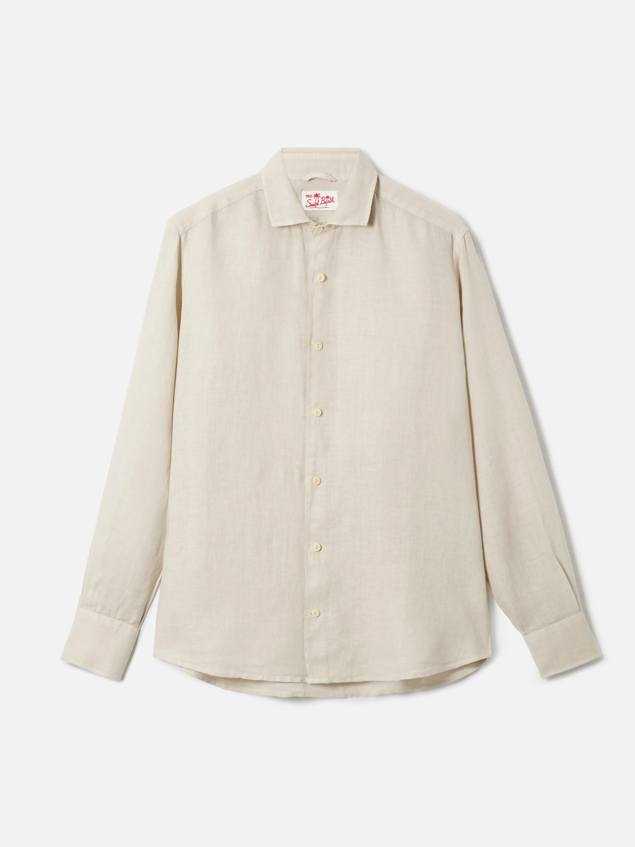 Man off-white linen shirt Pamplona - Image 4