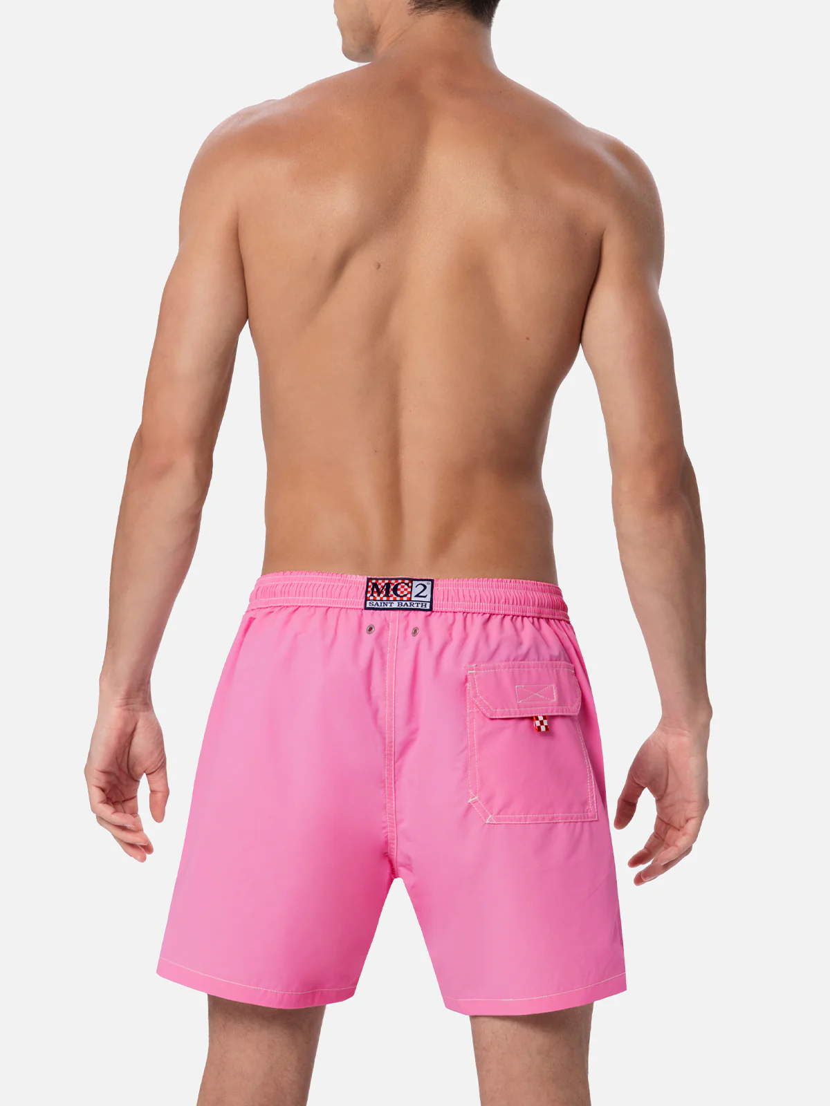 Pink classic light swim shorts Patmos - Image 5