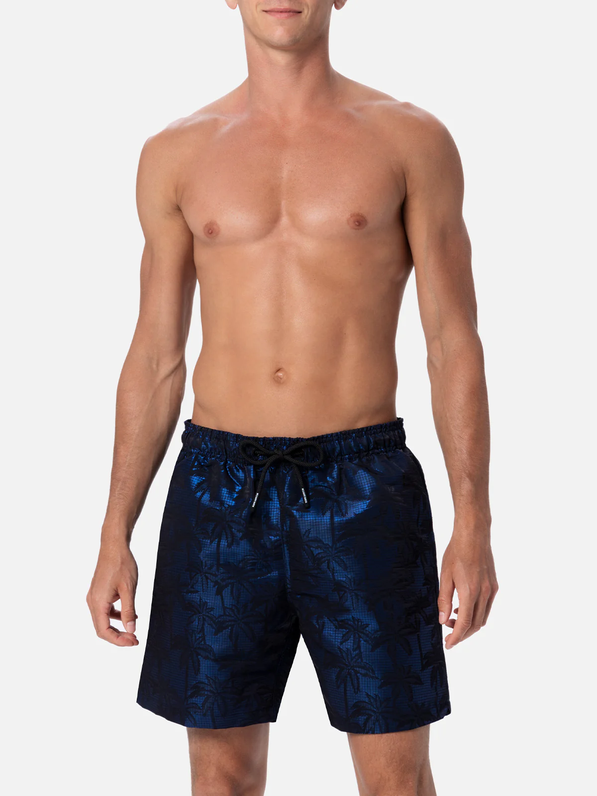 Man ripstop fabric swim shorts Harbour The Riviera with palm jacquard - Image 3