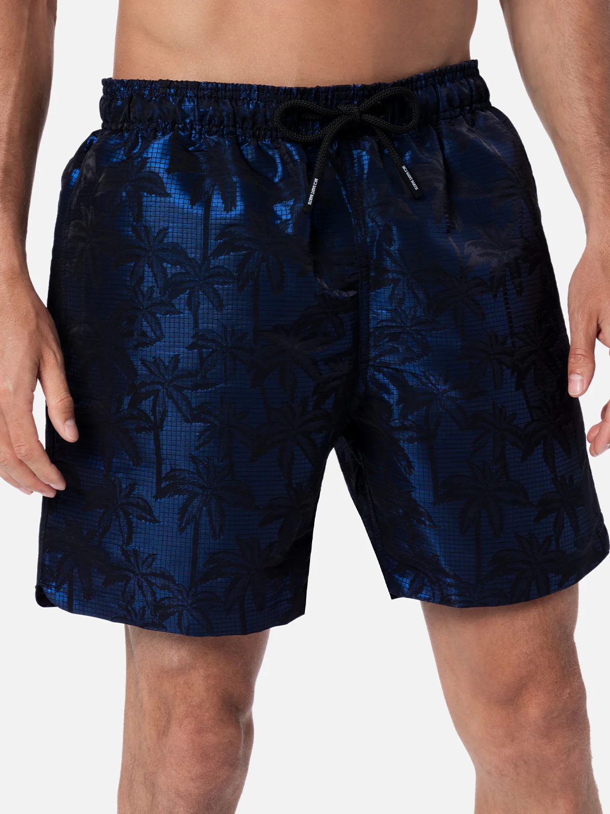 Man ripstop fabric swim shorts Harbour The Riviera with palm jacquard - Image 4