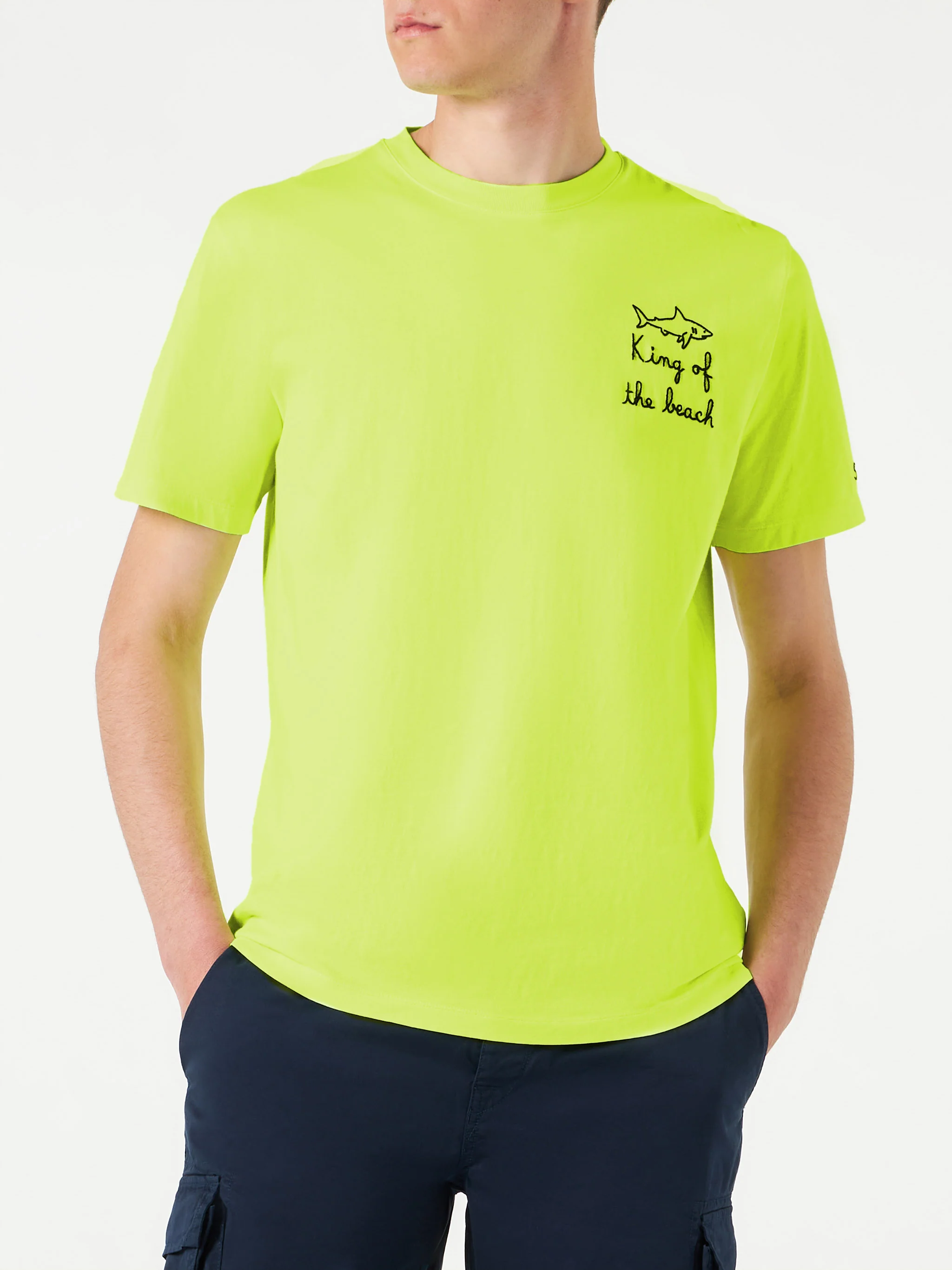 Man t-shirt with King of the Beach embroidery - Image 2
