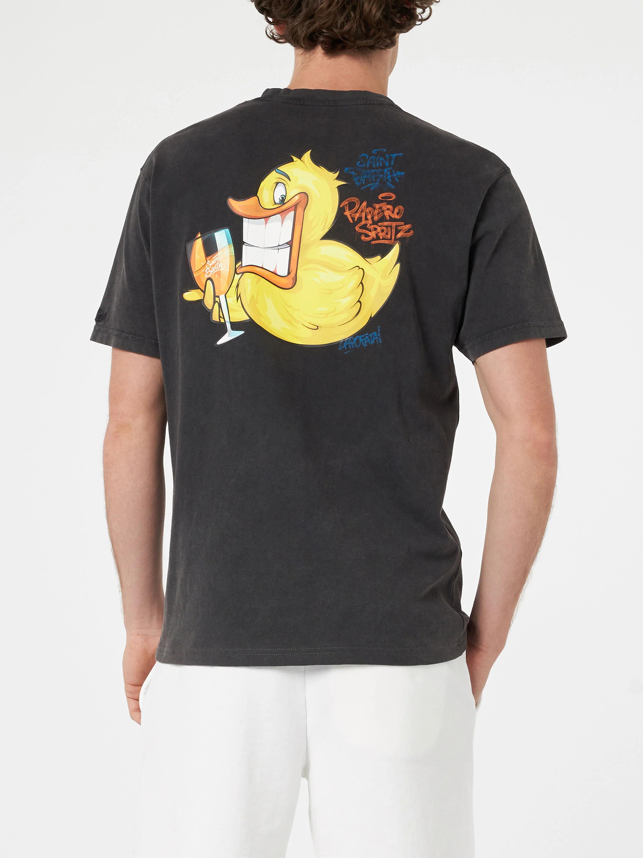 Man vintage cotton t-shirt Jack with Ducky Cryptopuppets print | CRYPTOPUPPETS SPECIAL EDITION - Image 2