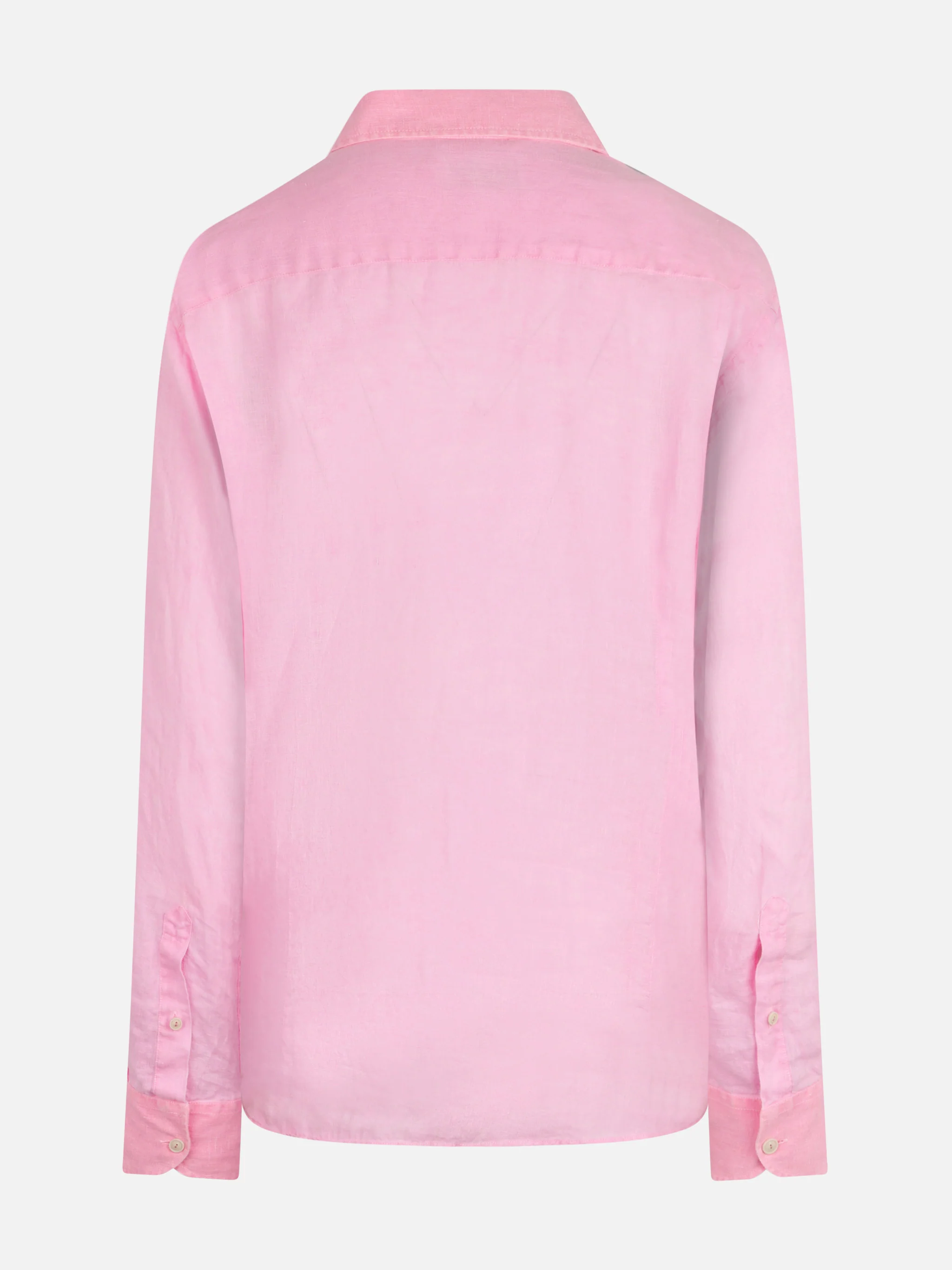 Man water color fluo pink linen Pamplona shirt - Image 5