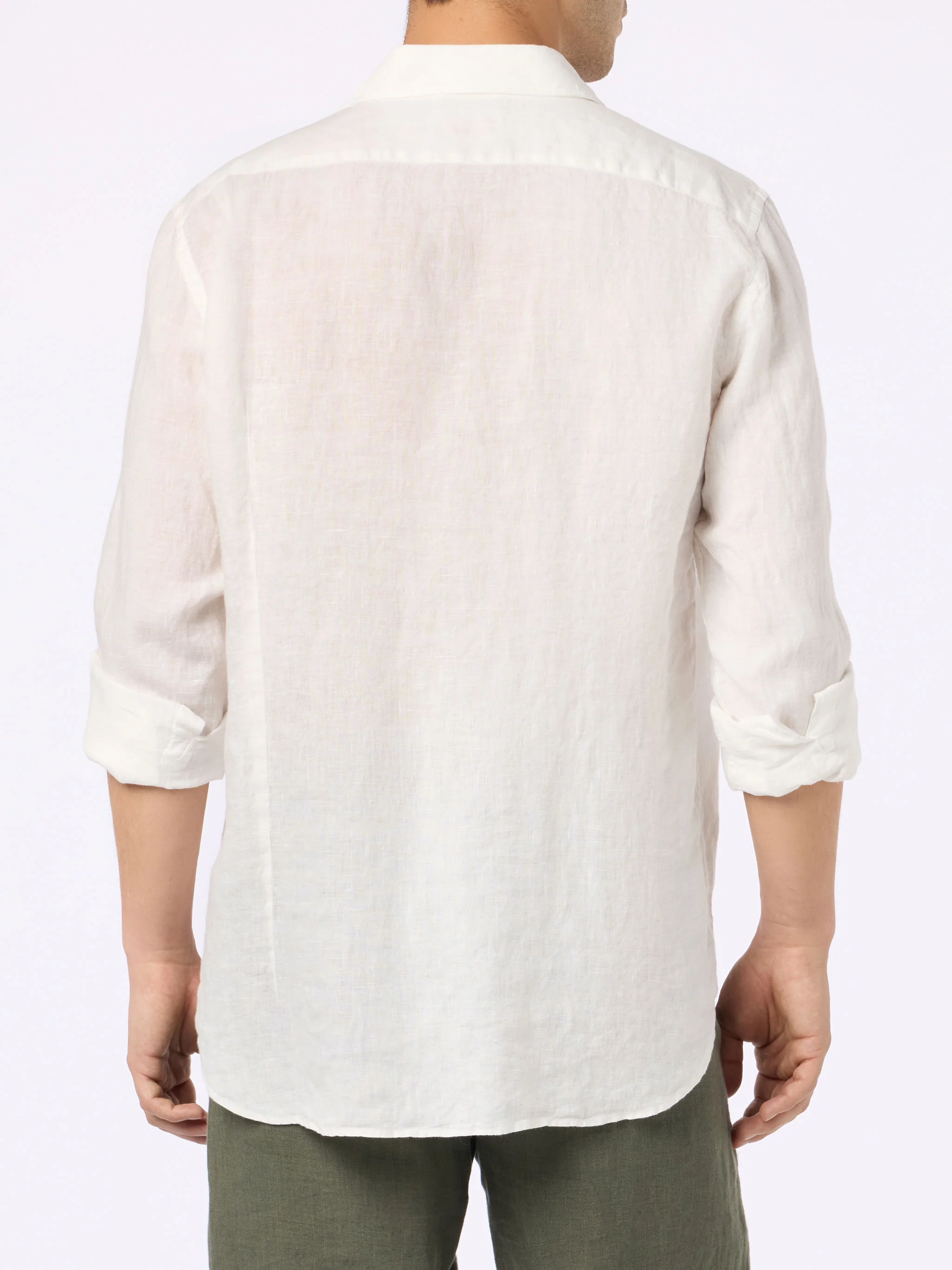 Man white linen shirt Pamplona - Image 3