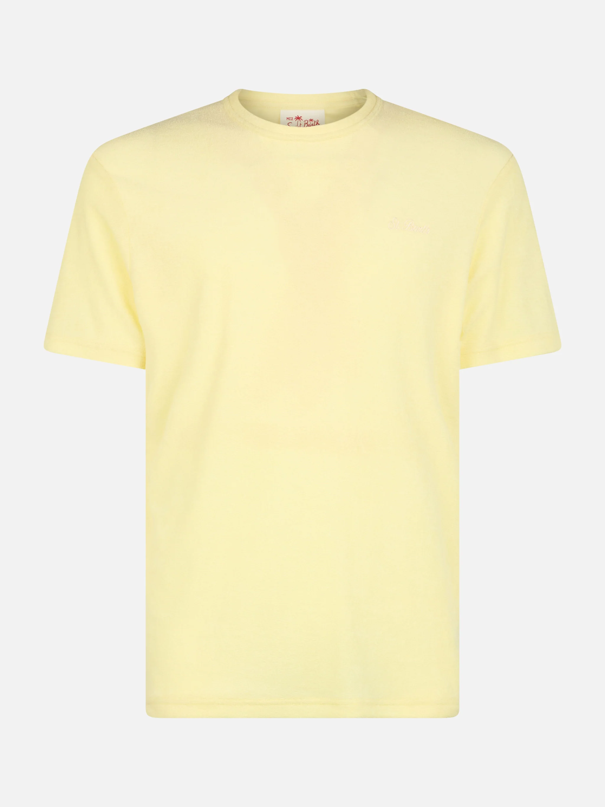 Man yellow terry t-shirt Gary with St. Barth embroidery - Image 4