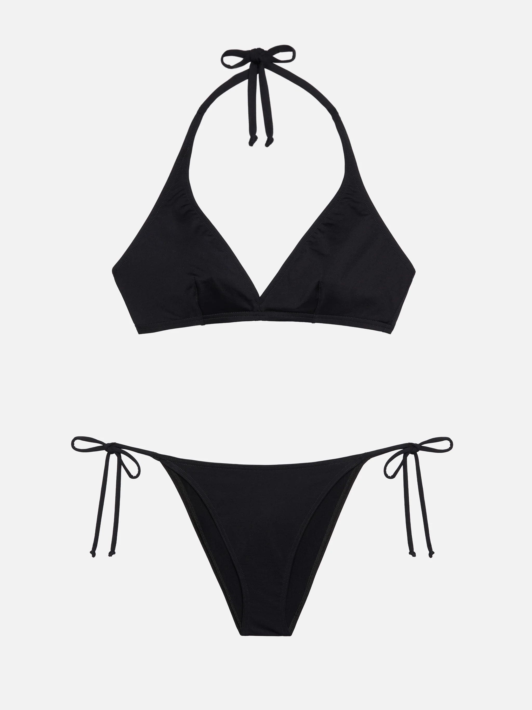 Gaia black triangle bralette bikini