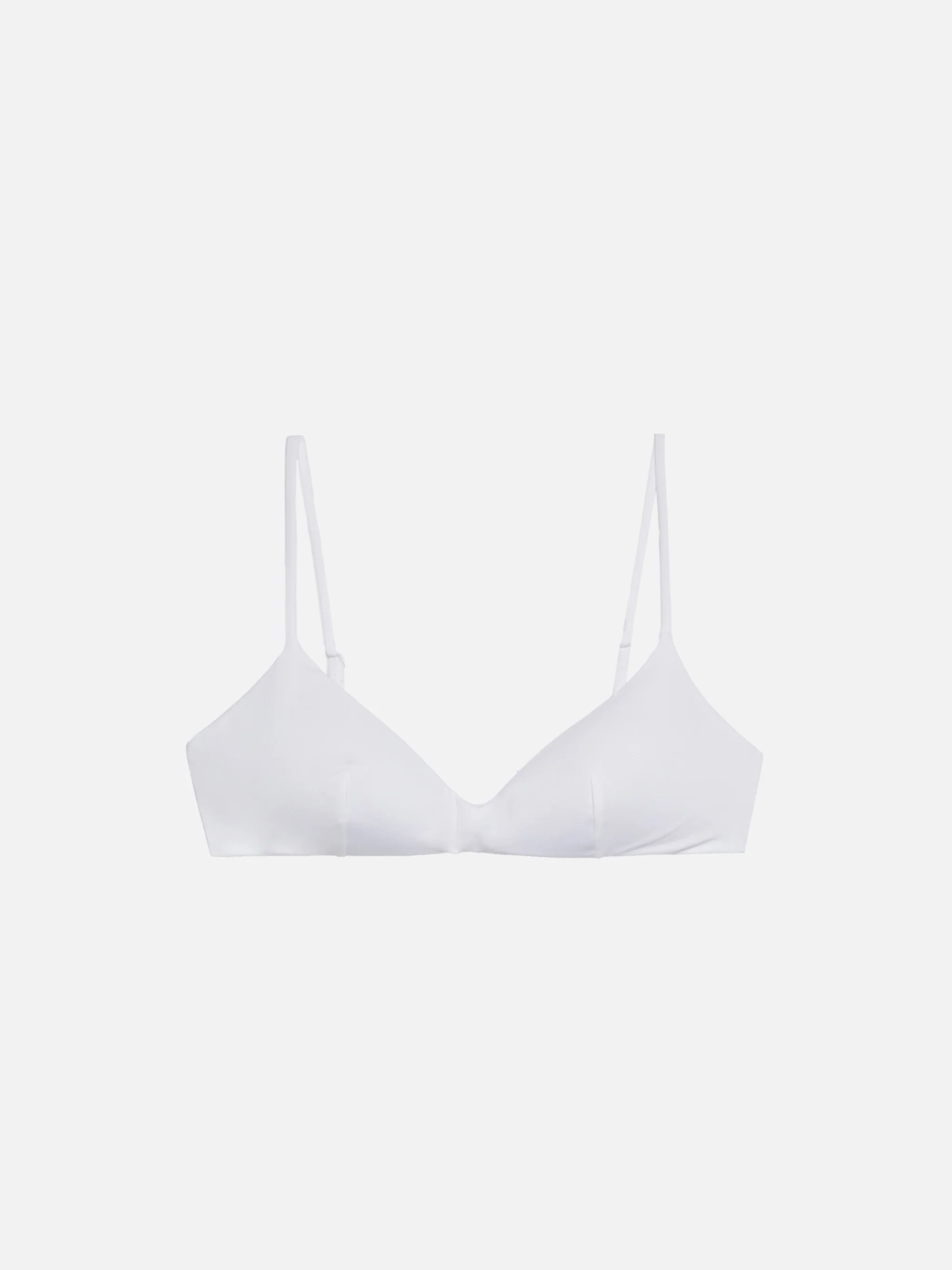May white scoop bralette top