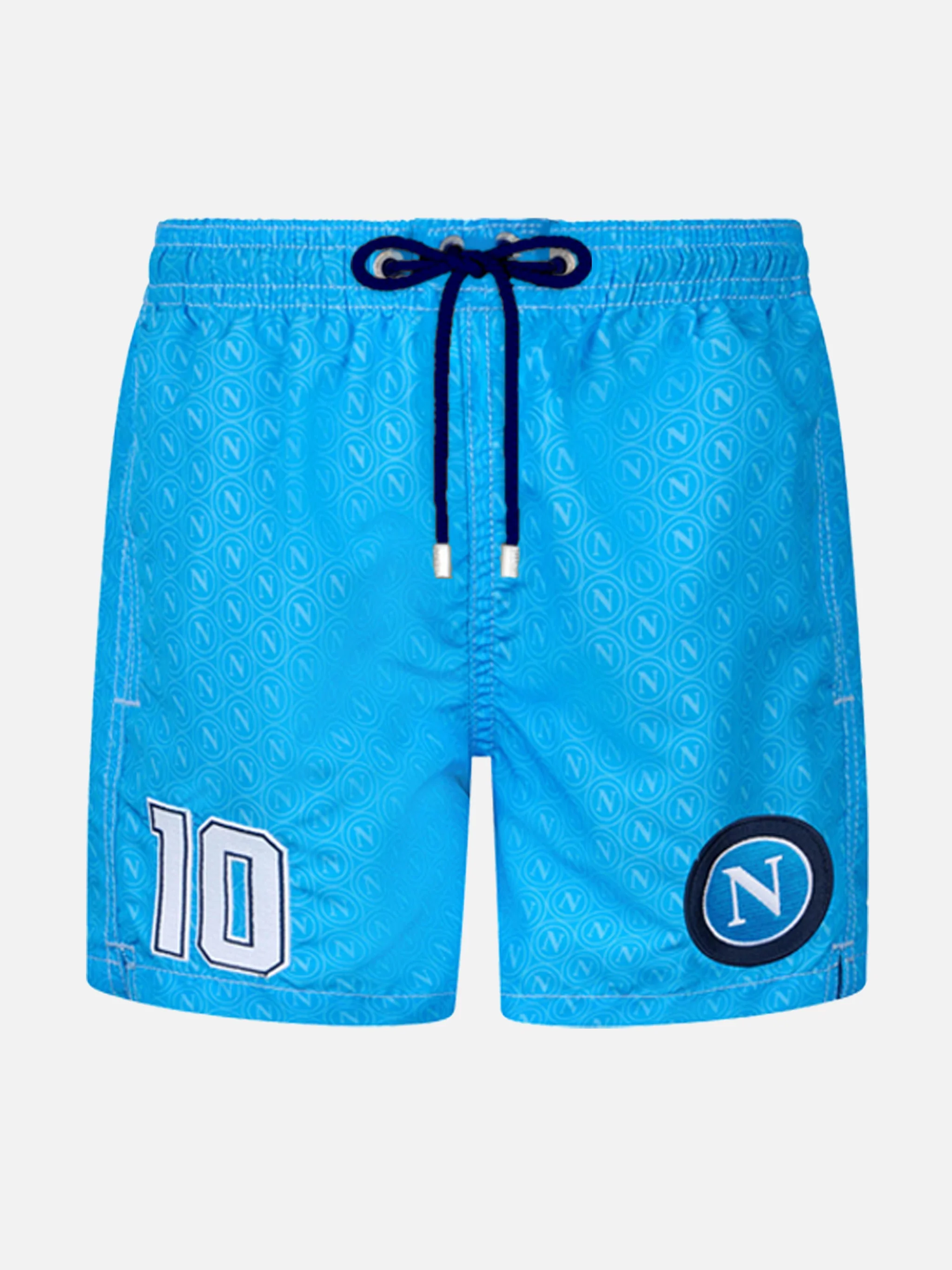 Mid-length Gustavia swim-shorts with Napoli print | SSC NAPOLI SPECIAL EDITION