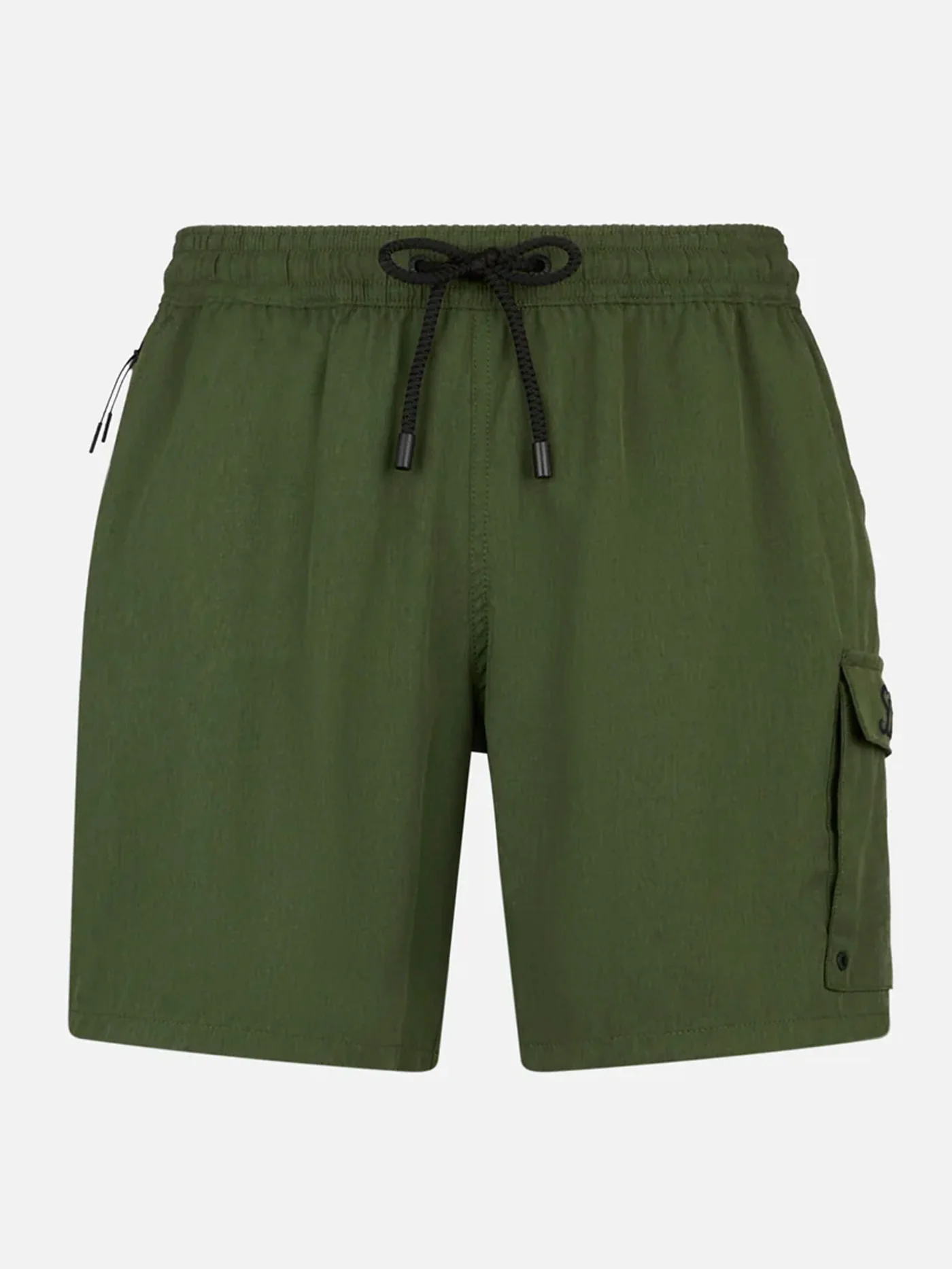 Military green stretch swim shorts Comfort
