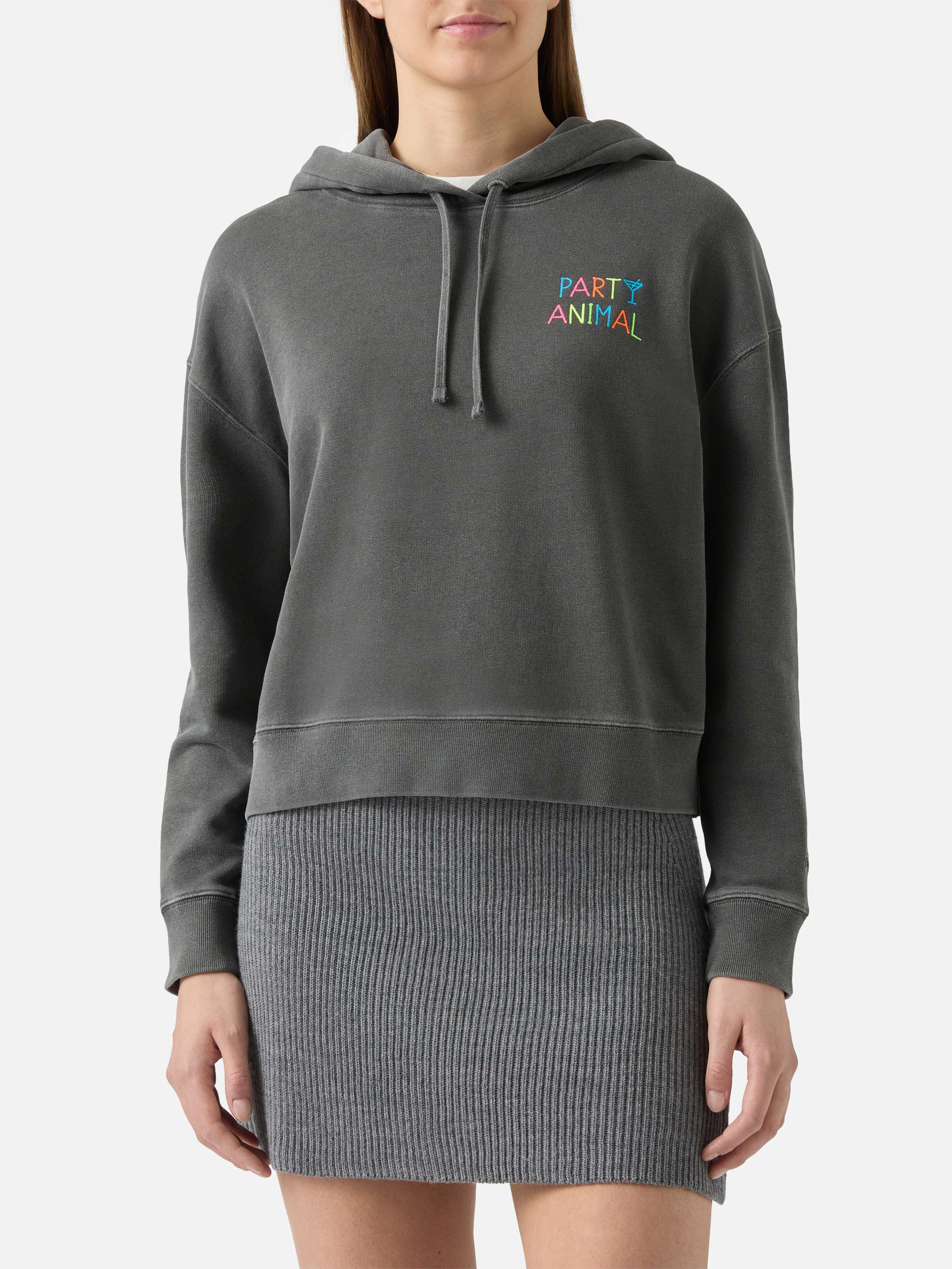 Mindy cotton hoodie with Party Animal embroidery - Image 2