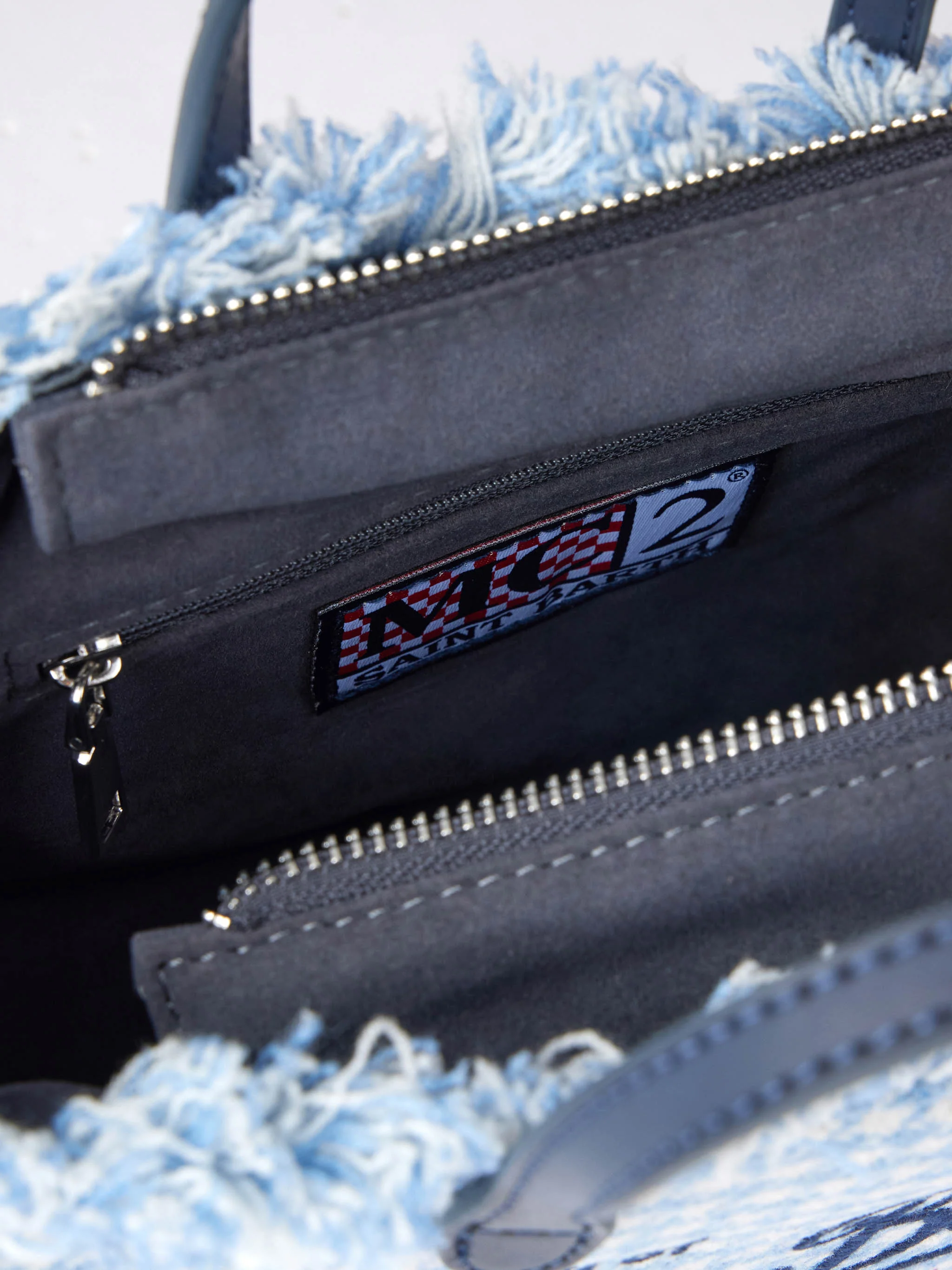 Mini Vanity wooly handbag with shiny pied de poule pattern - Image 6