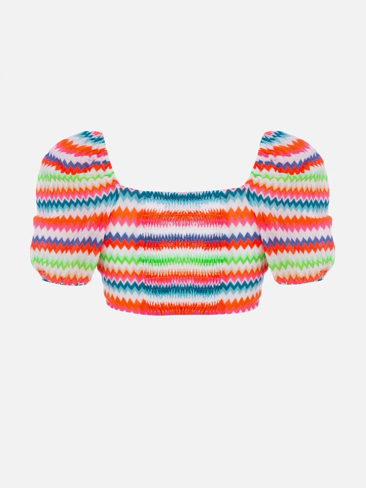 Woman raschel knit cropped top - Image 5