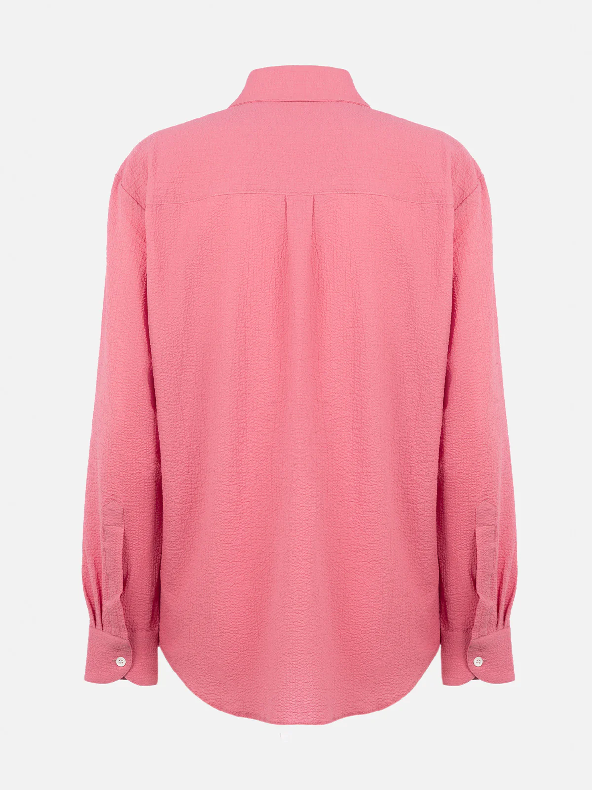Woman pink seersucker shirt Aisha - Image 5