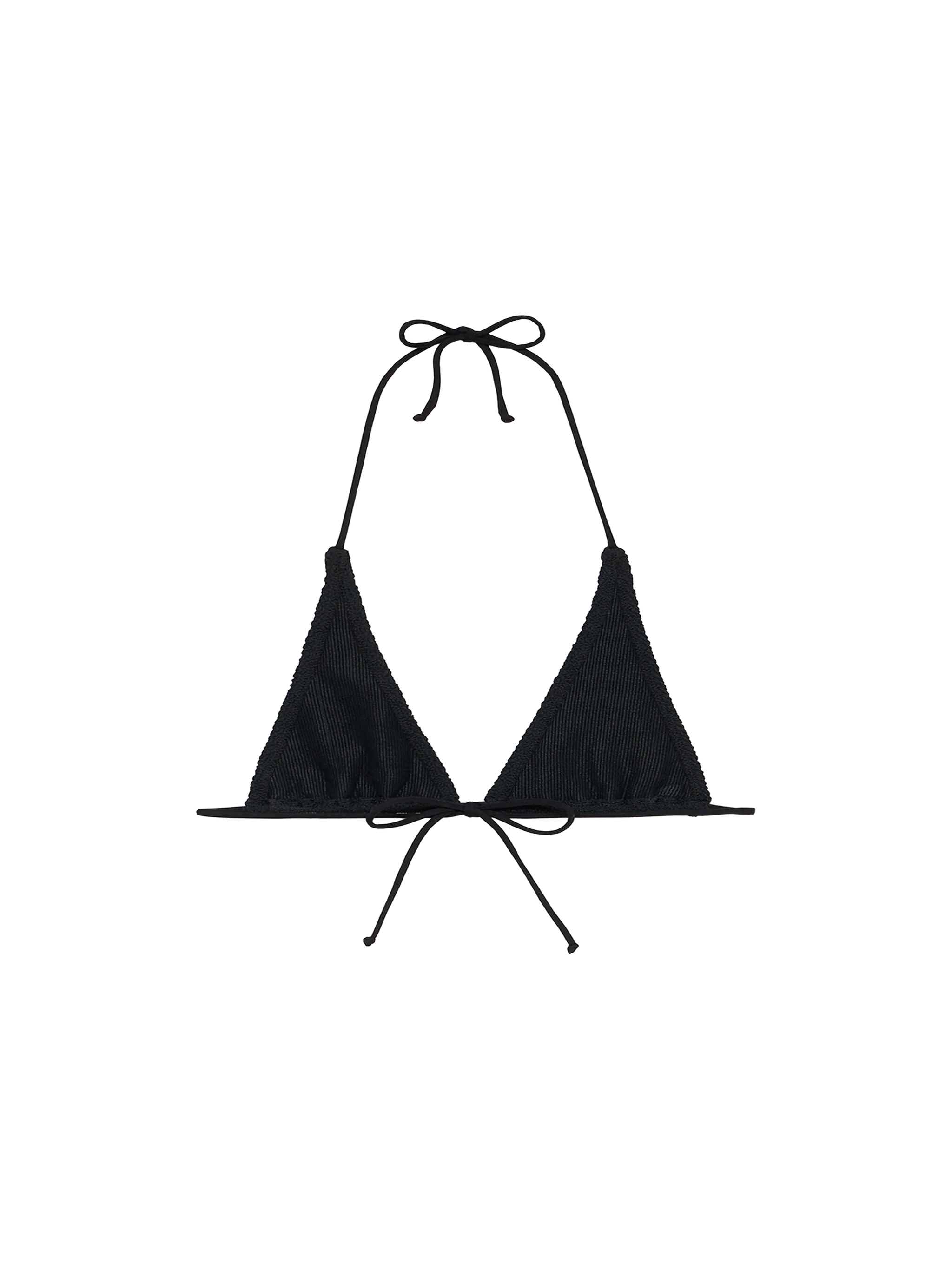 Woman black crinkle triangle top Guiana - Image 2