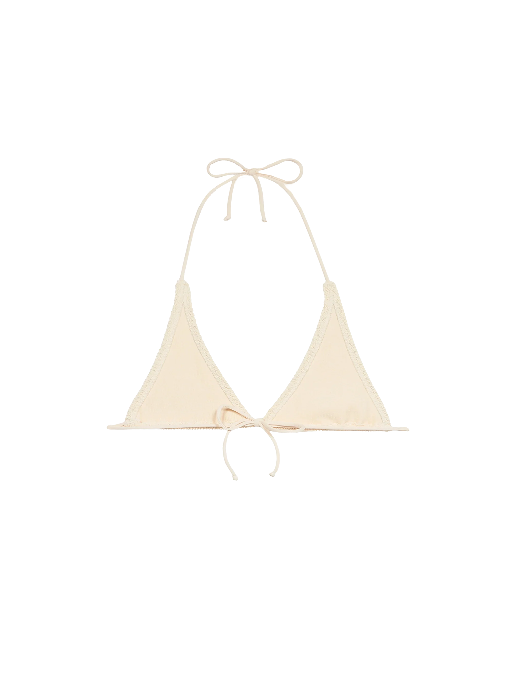 Woman white crinkle triangle top Guiana - Image 2