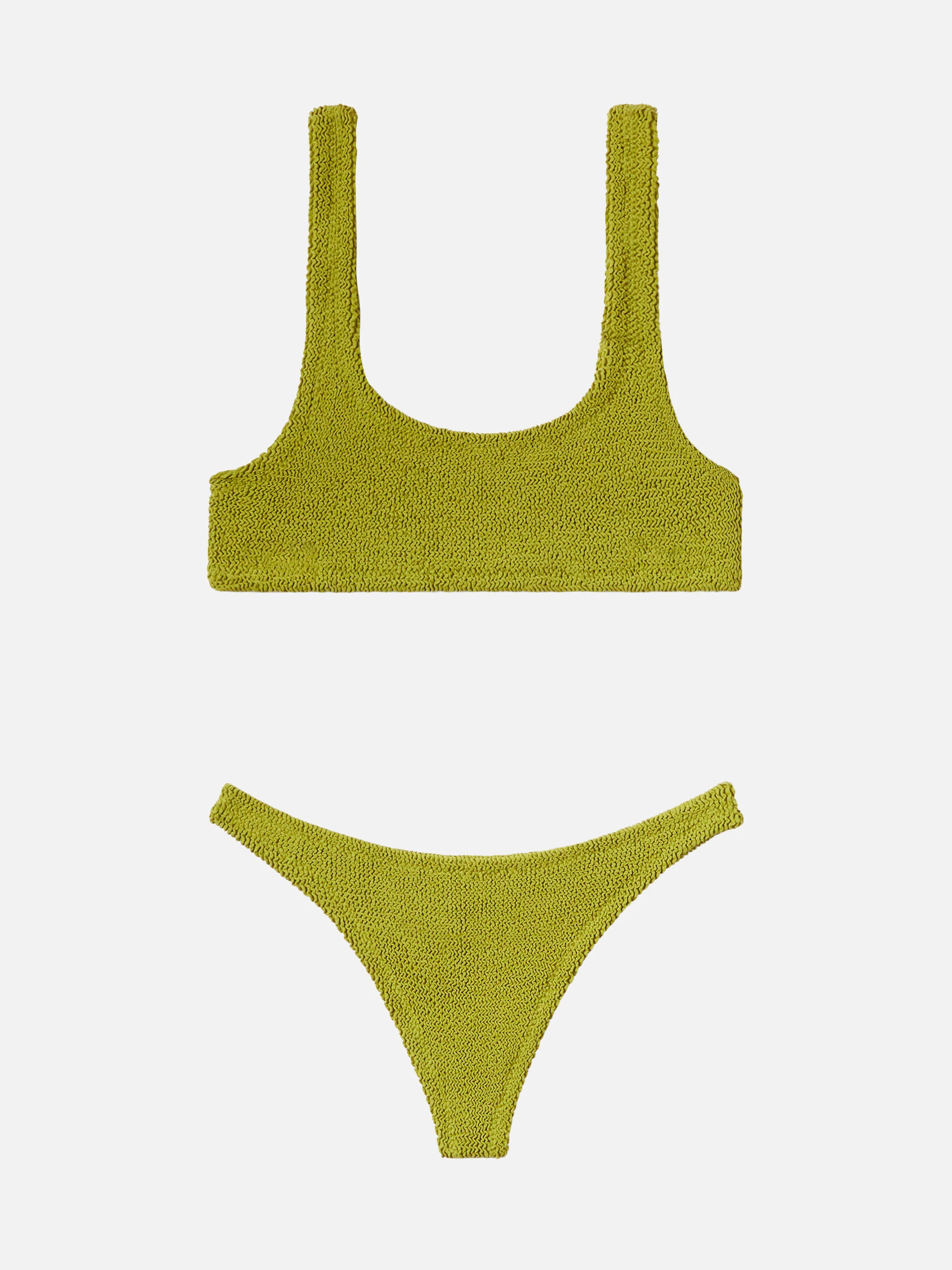 Naima pistachio crinkle classic bralette top - Image 5