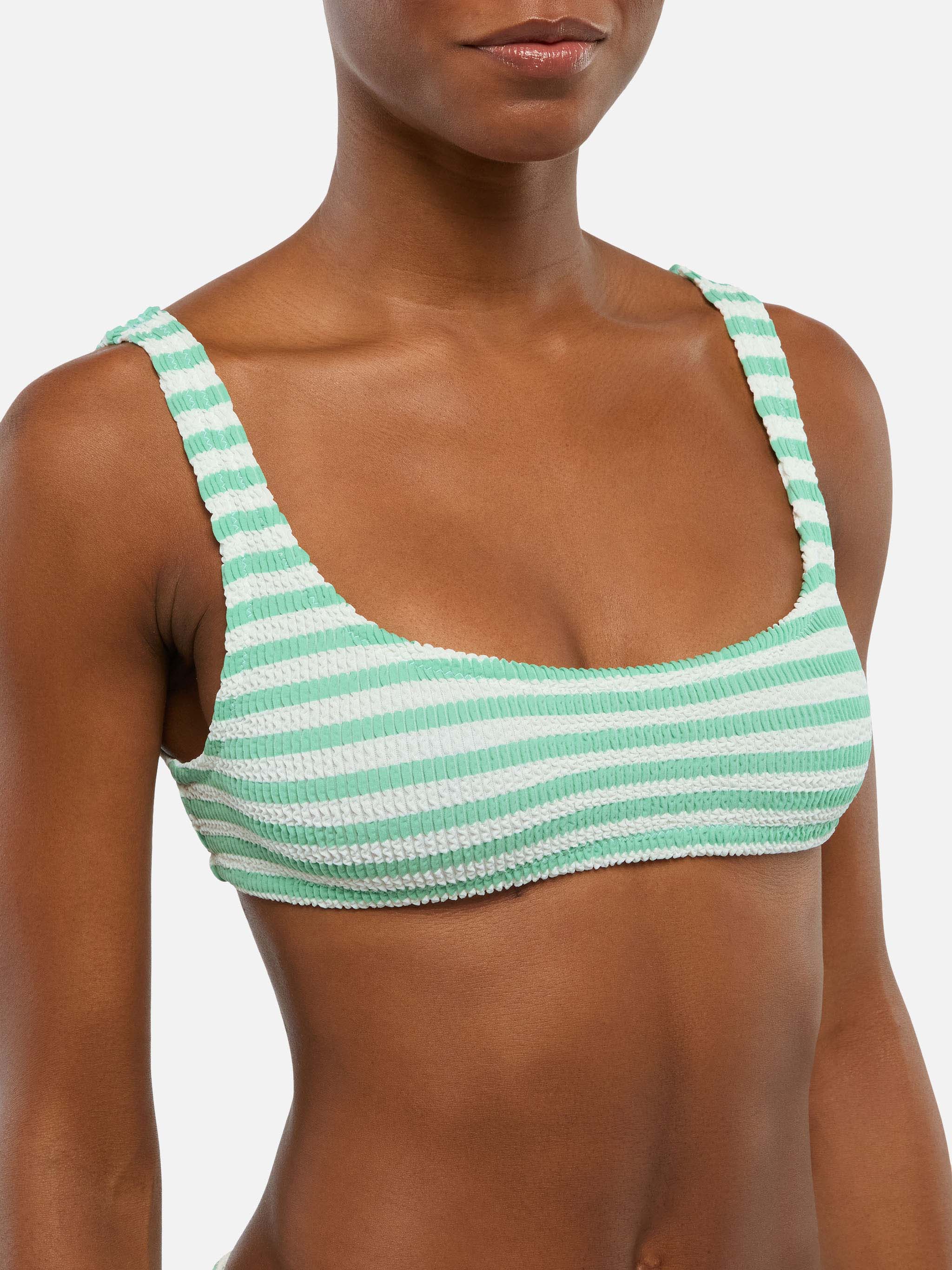 Crinkle classic bralette top Naima Naomi with striped print - Image 3