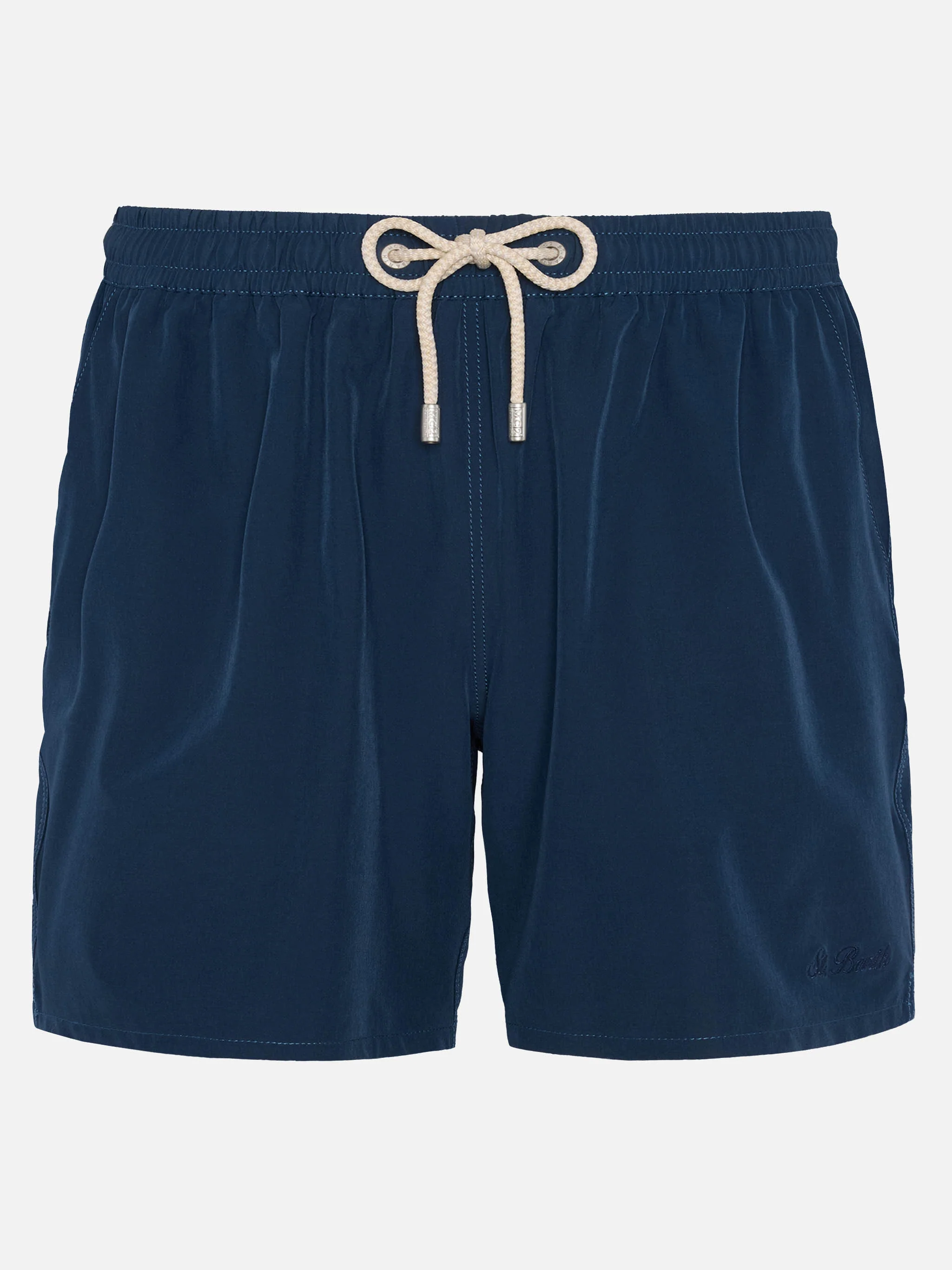 Navy blue Comfort swim shorts with St. Barth embroidery