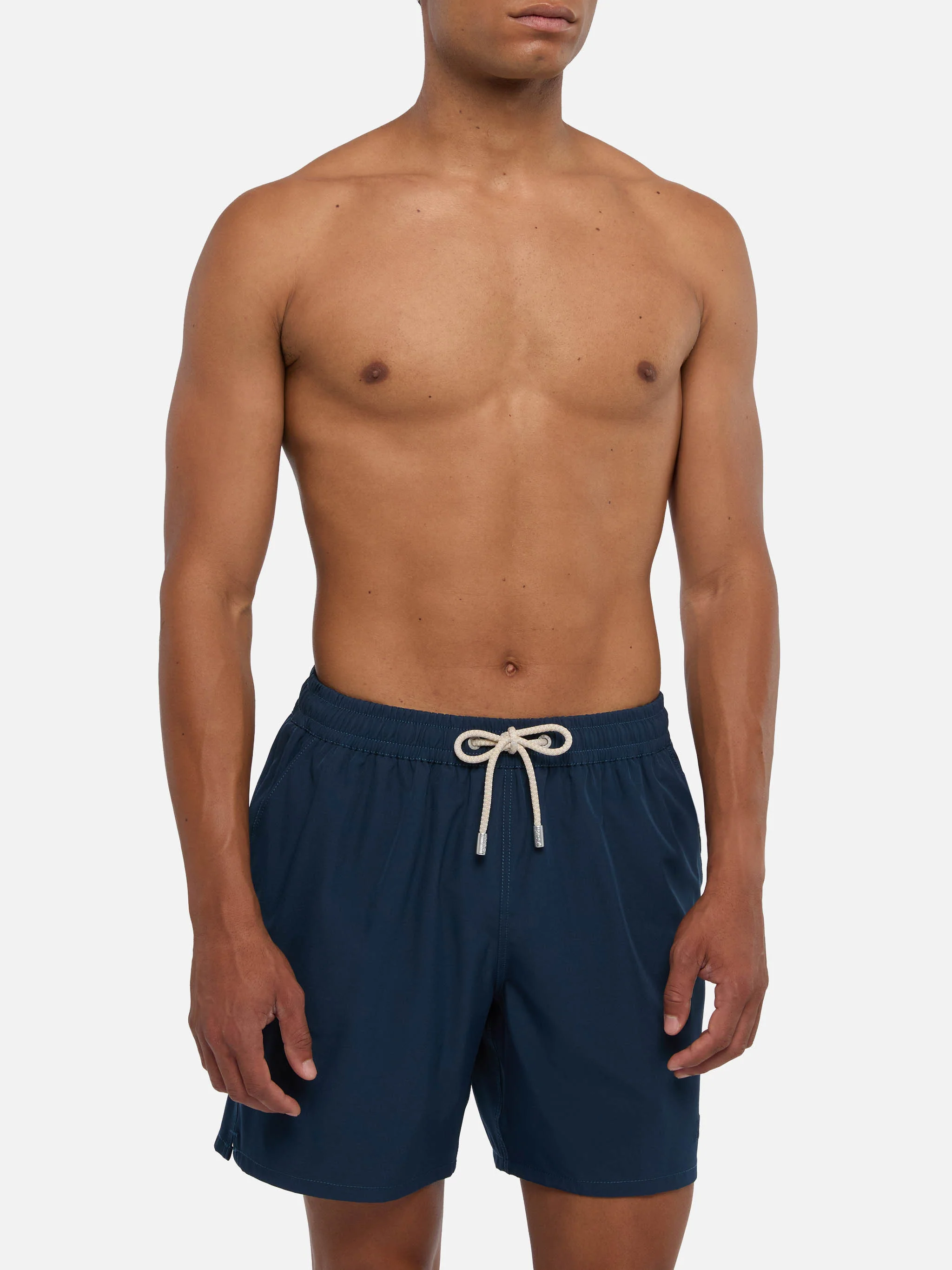 Navy blue Comfort swim shorts with St. Barth embroidery - Image 3