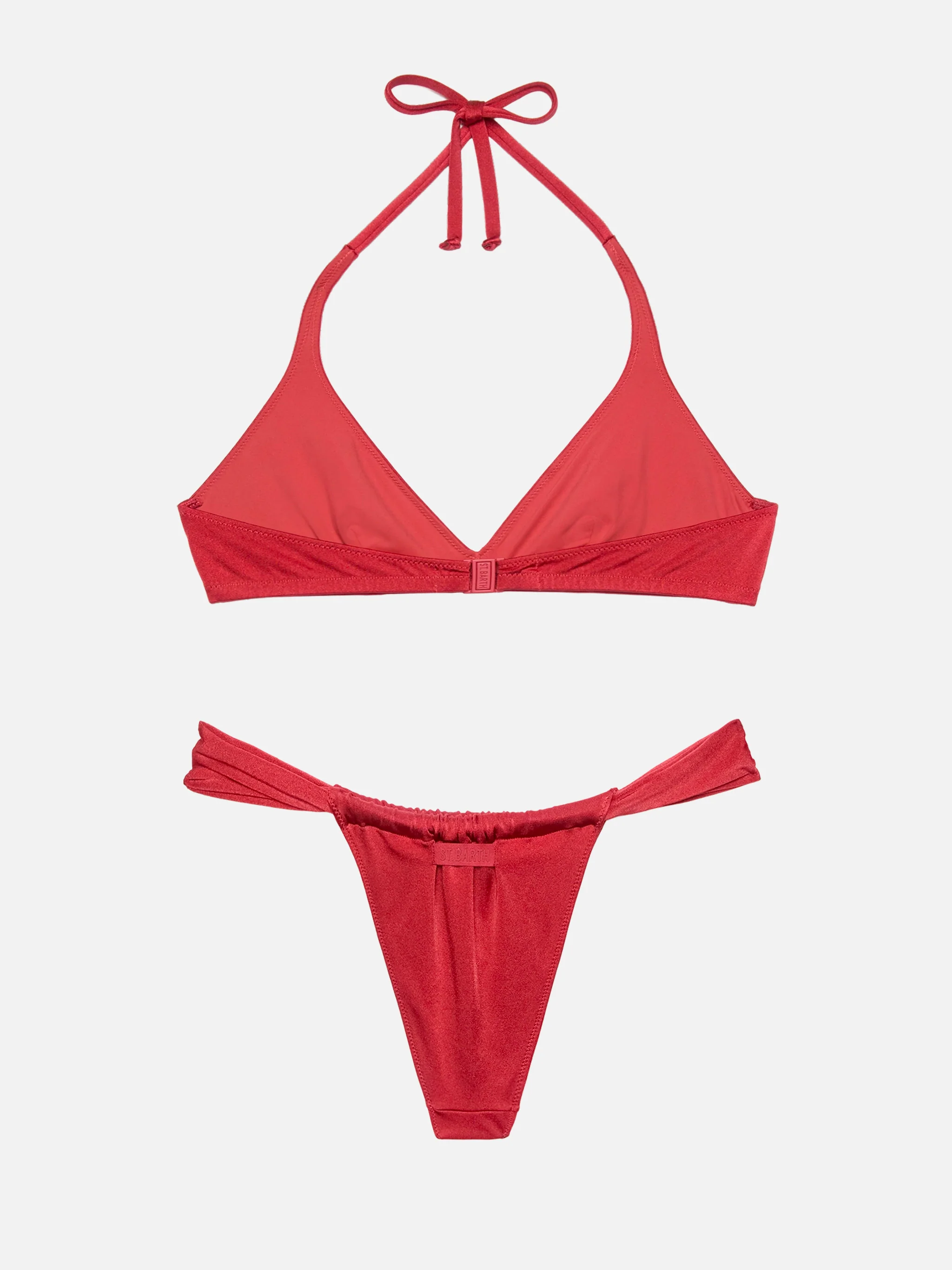 Bikini a bralette Gaia Norah color rosso mattone shimmer - Image 3