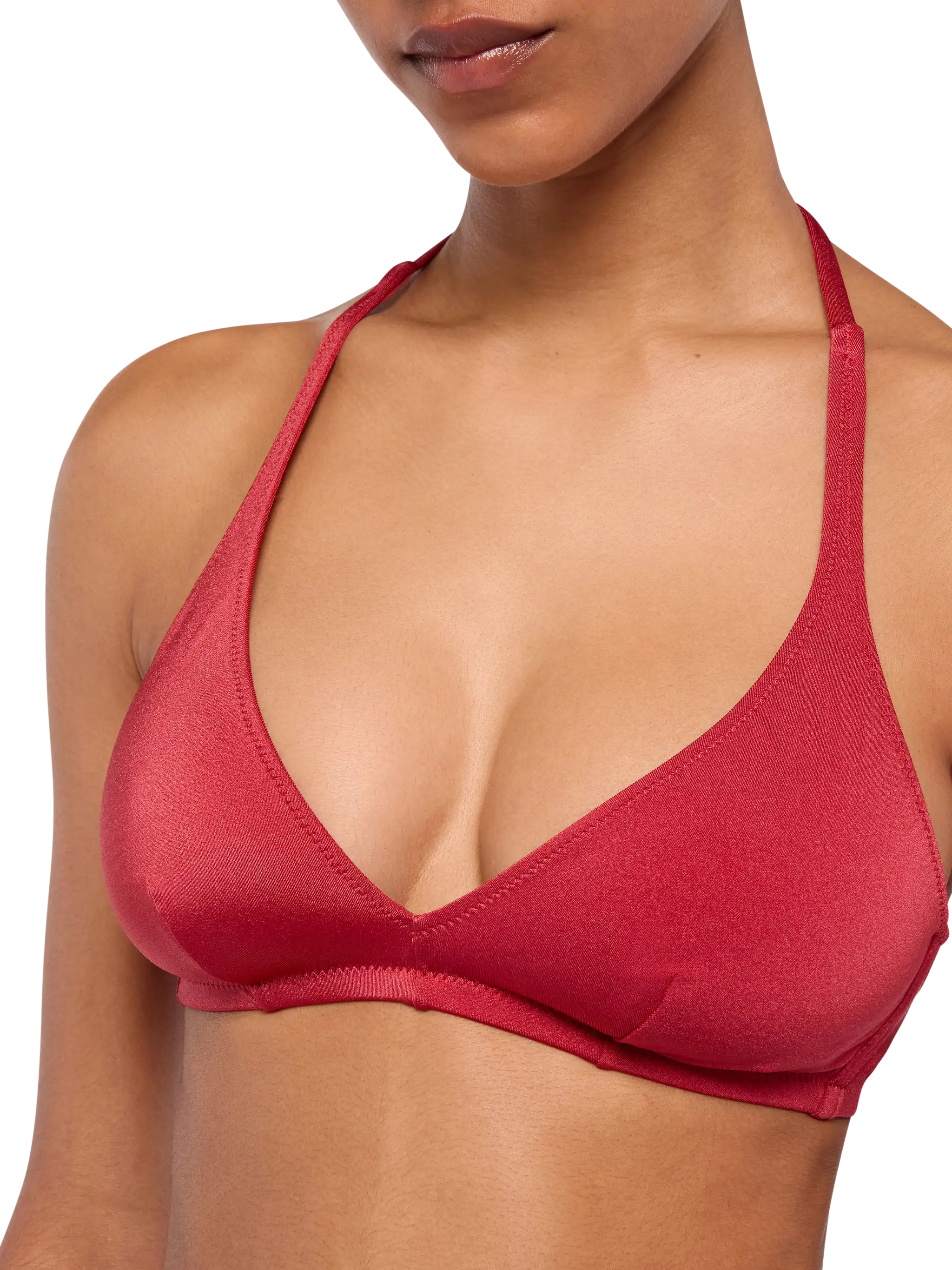 Bikini a bralette Gaia Norah color rosso mattone shimmer - Image 5