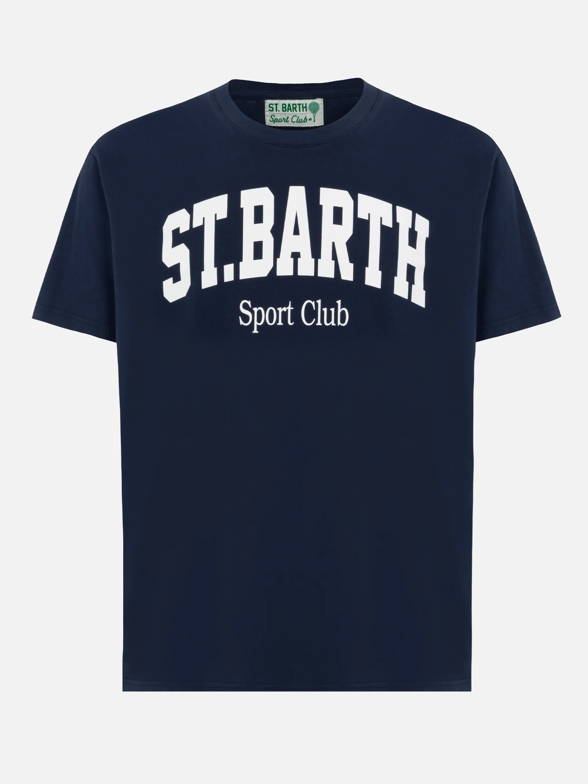 Organic cotton T-shirt with St. Barth sport club print