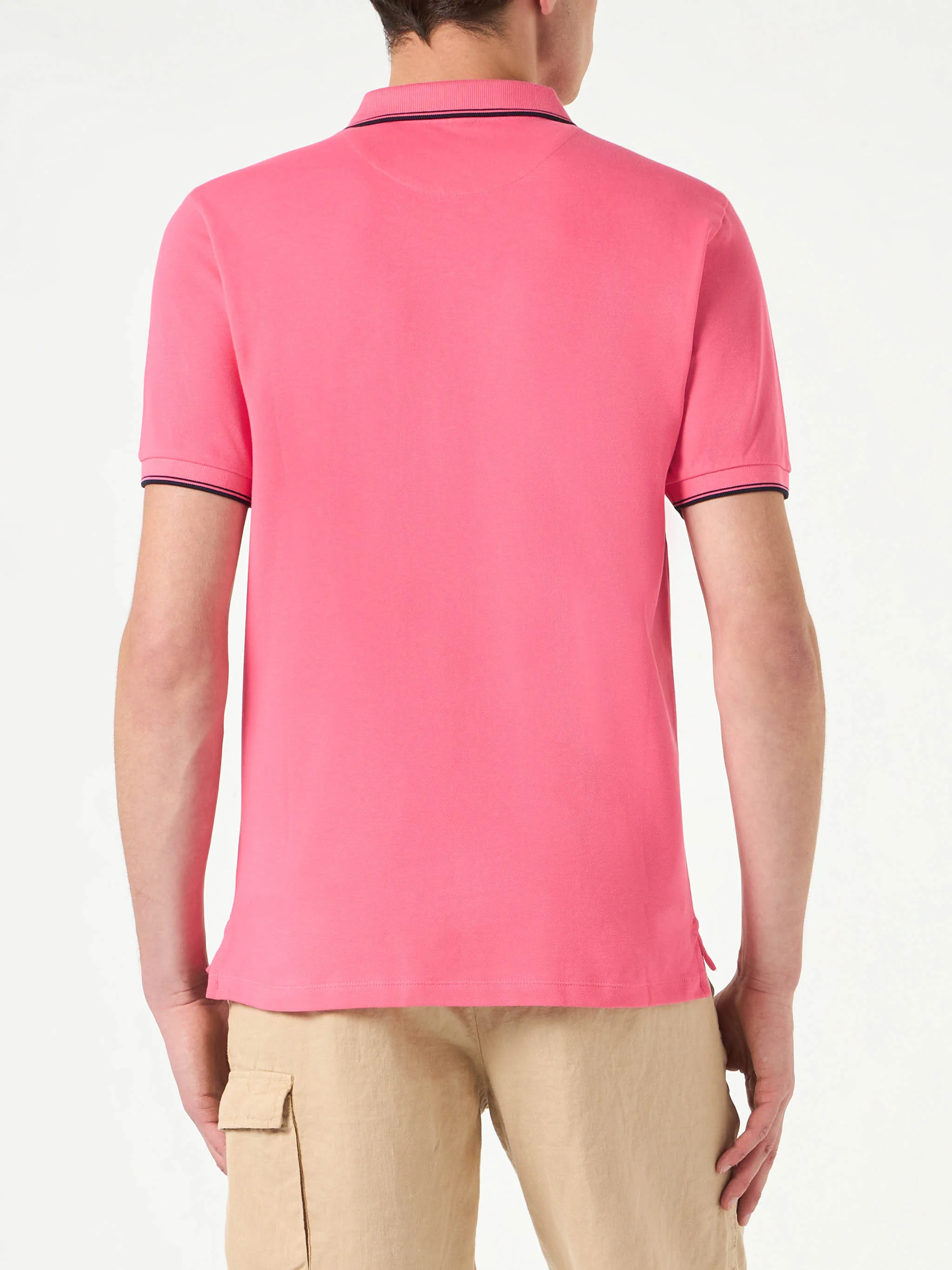 Man fluo pink polo piquet - Image 3