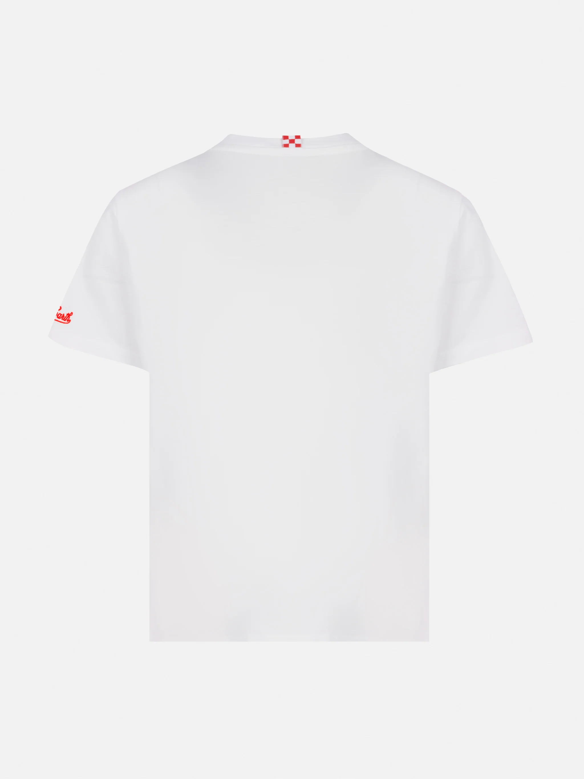 Portofino Jr cotton jersey t-shirt with Coi miei ci vuole pazienza embroidery - Image 3
