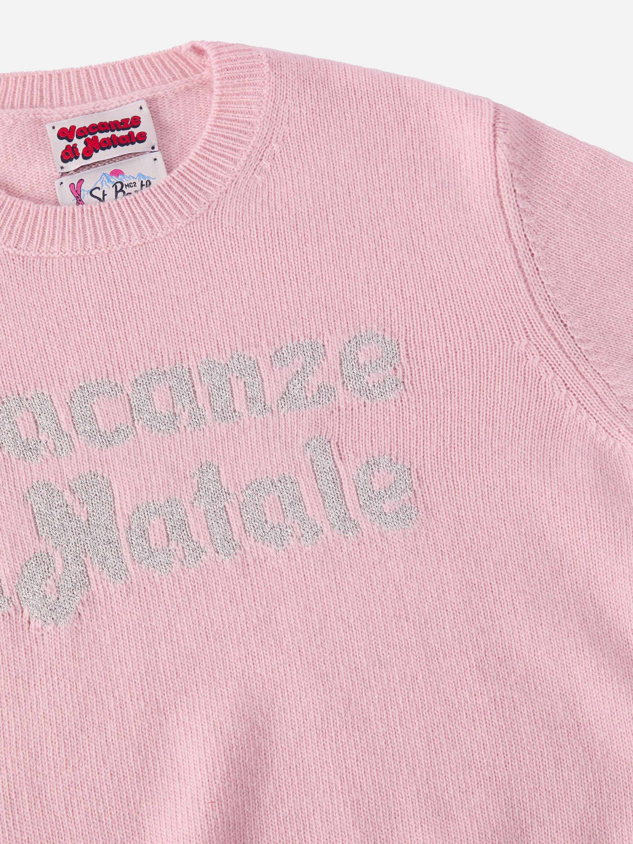 Princess cashmere-blend crewneck with Vacanze di Natale lurex jacquard | VACANZE DI NATALE SPECIAL EDITION - Image 2