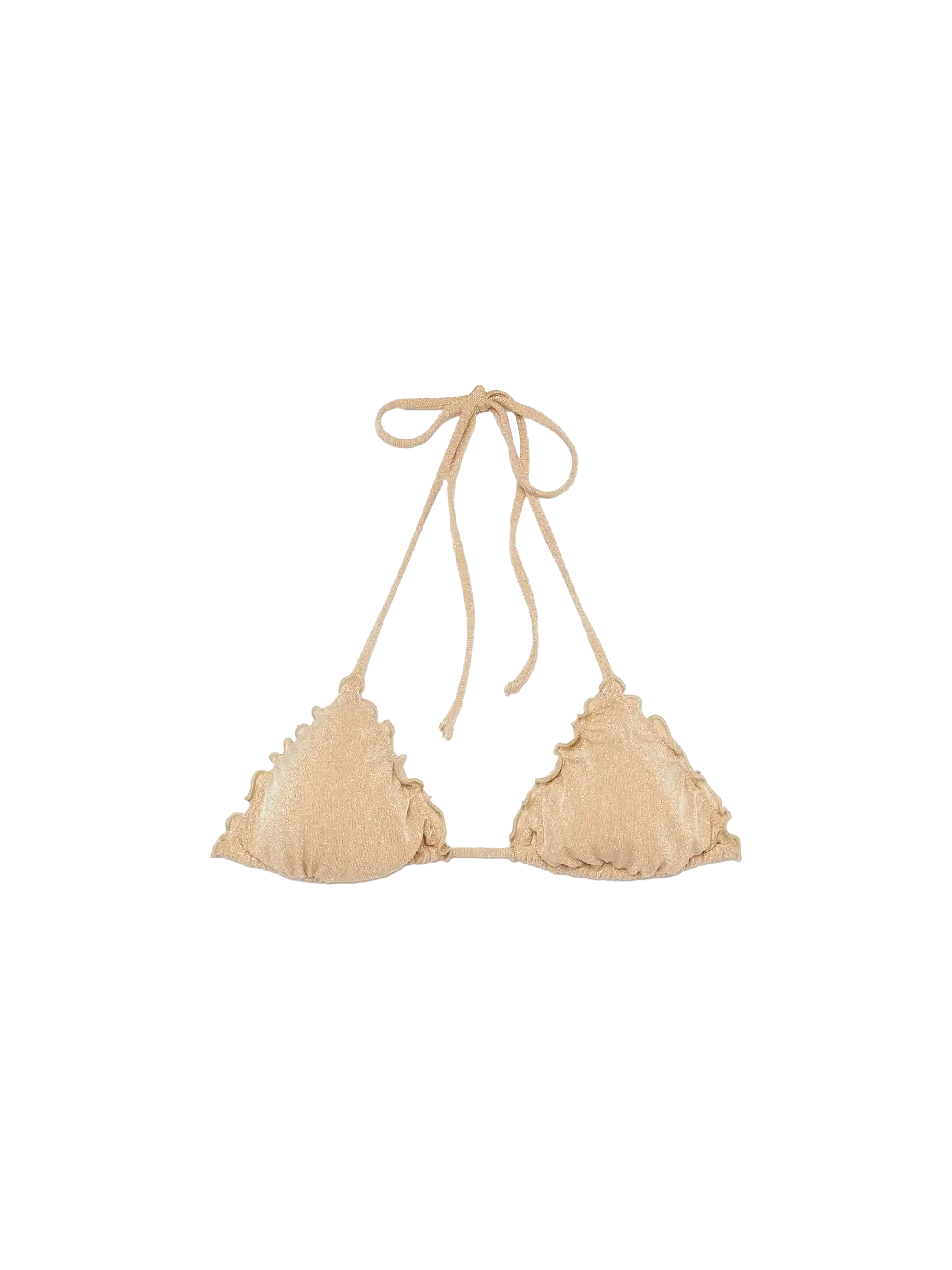 Sagittarius beige lurex classic triangle top