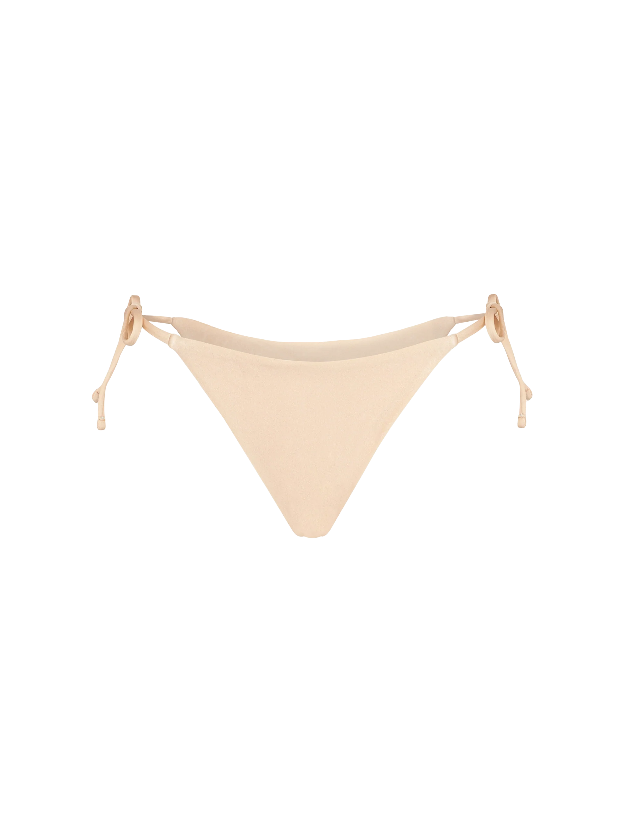 Shiny nude swim briefs