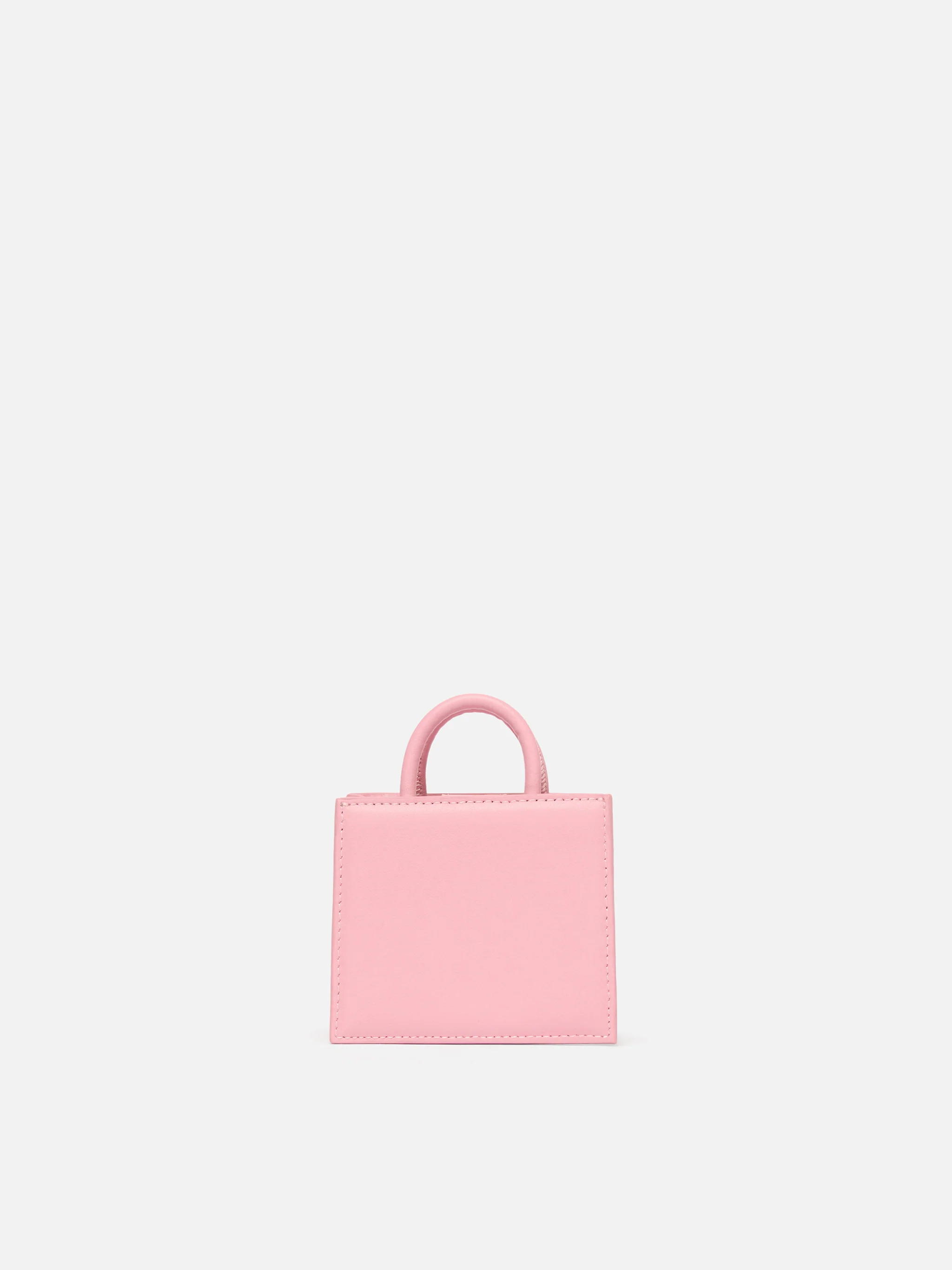 Shop Bag Micro in pastel pink leather - Image 4