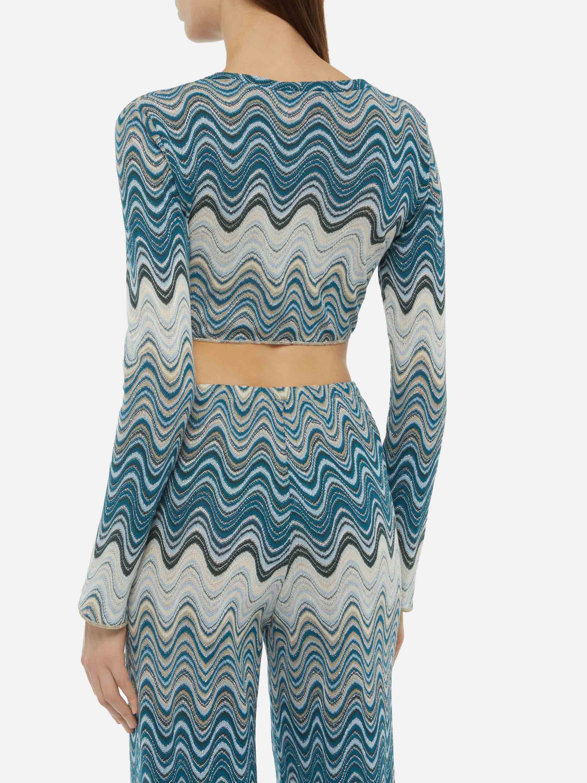 Siviglia raschel knit cropped t-shirt - Image 3