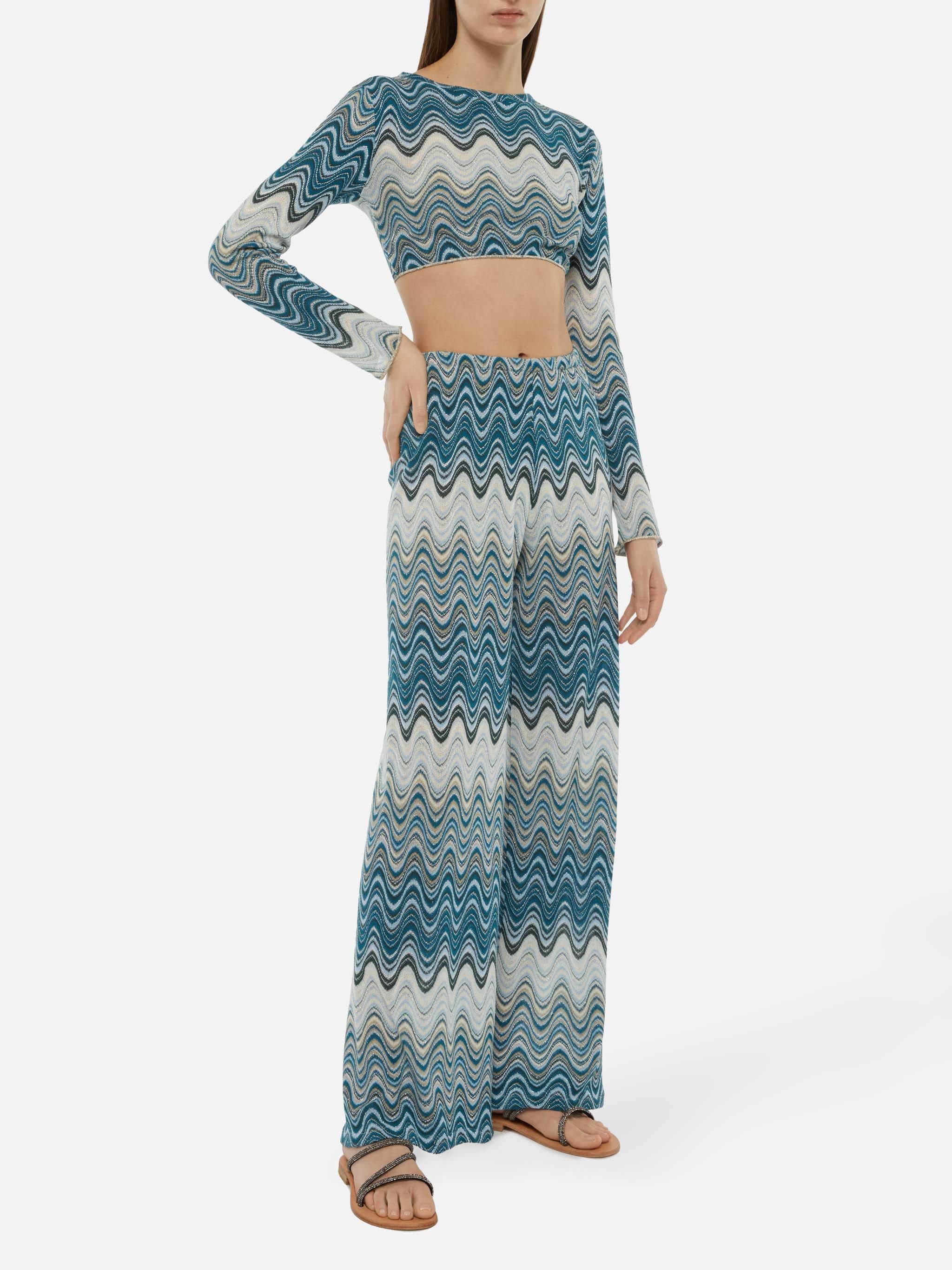 Siviglia raschel knit cropped t-shirt - Image 4