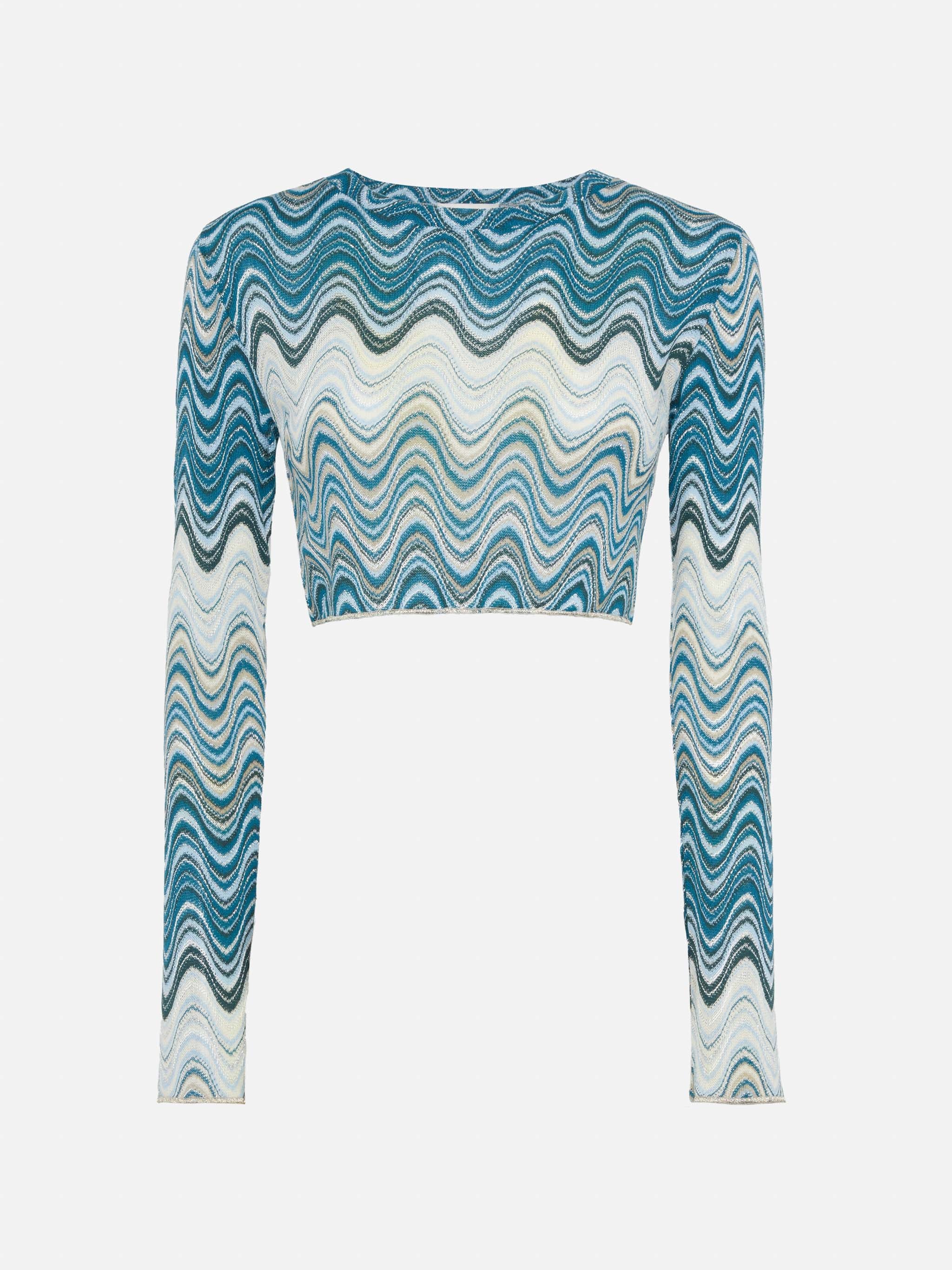 Siviglia raschel knit cropped t-shirt - Image 5