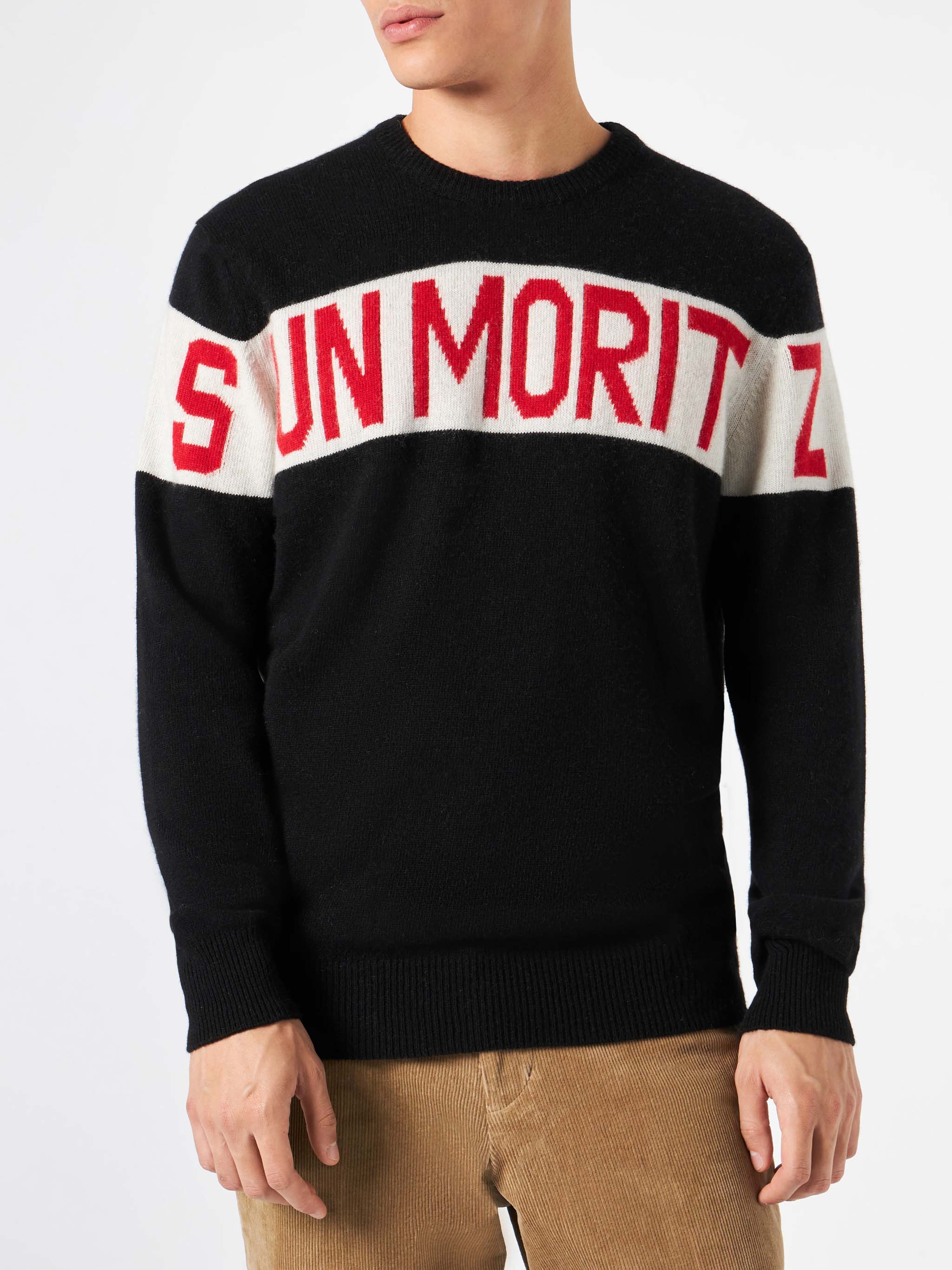 Crewneck sweater Heron with Sun Moritz jacquard