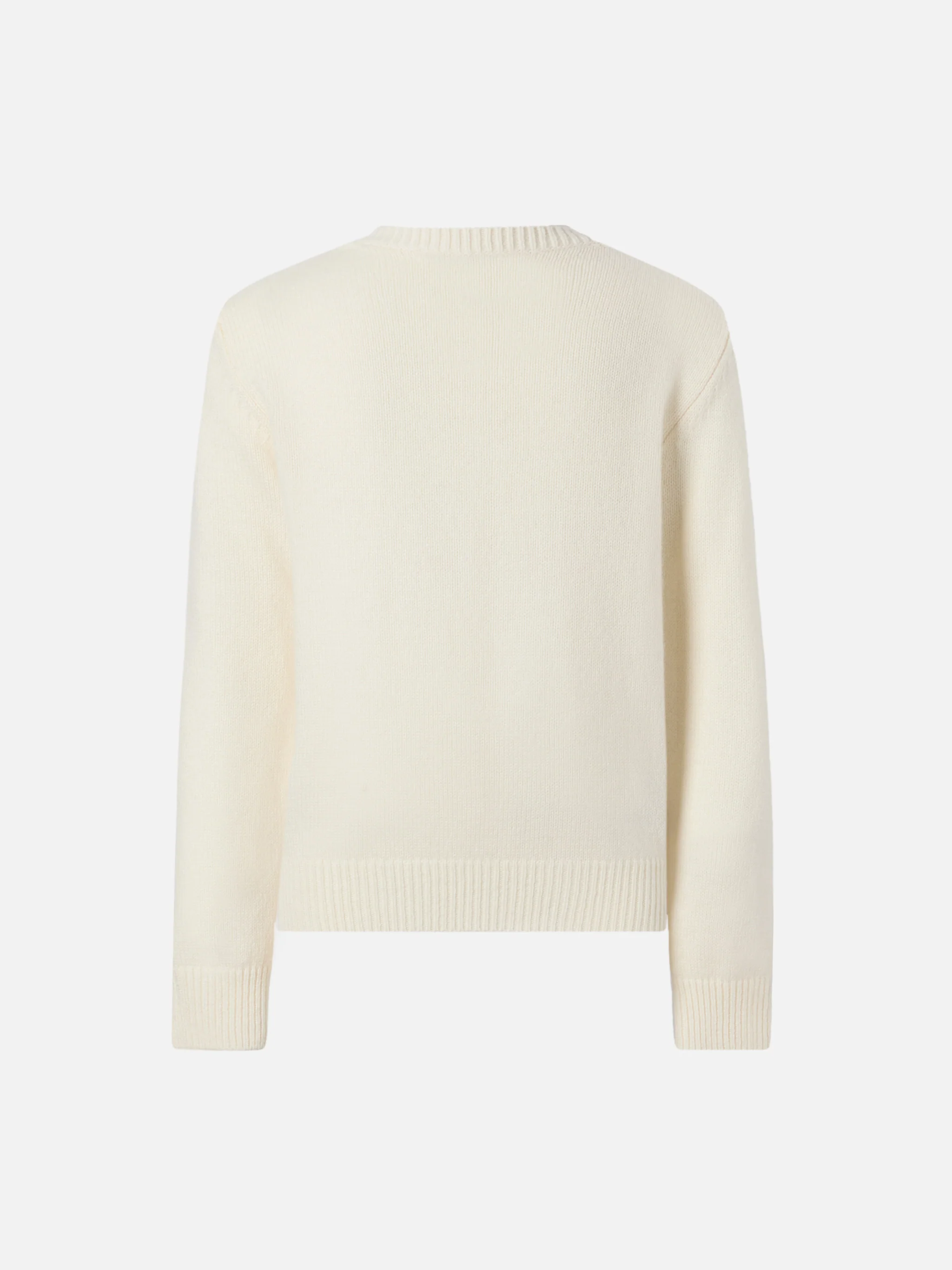 Crewneck Princess in cashmere blend with Piccola Peste jacquard - Image 2