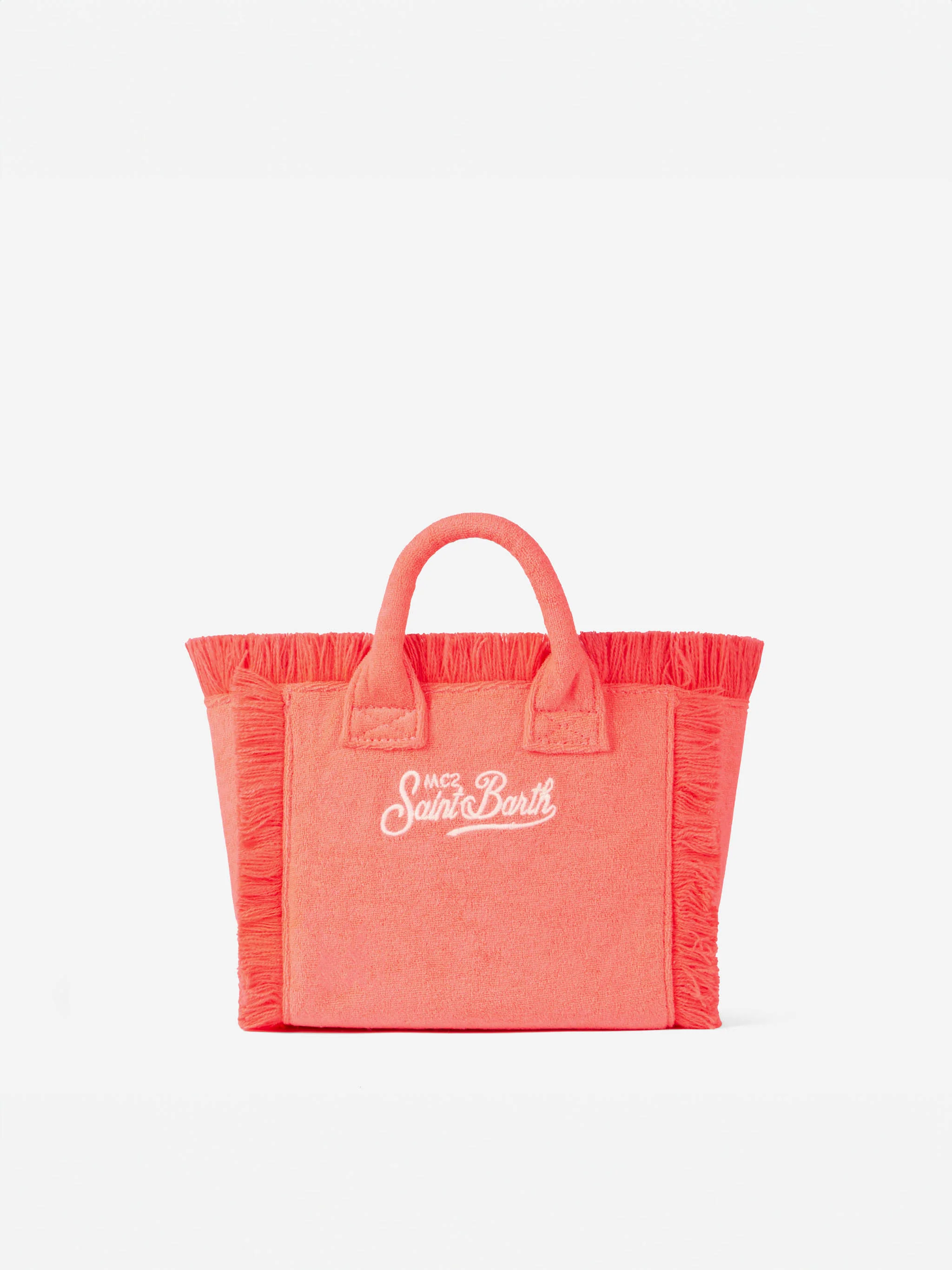 Mini Vanity fluo pink terry handbag - Image 4