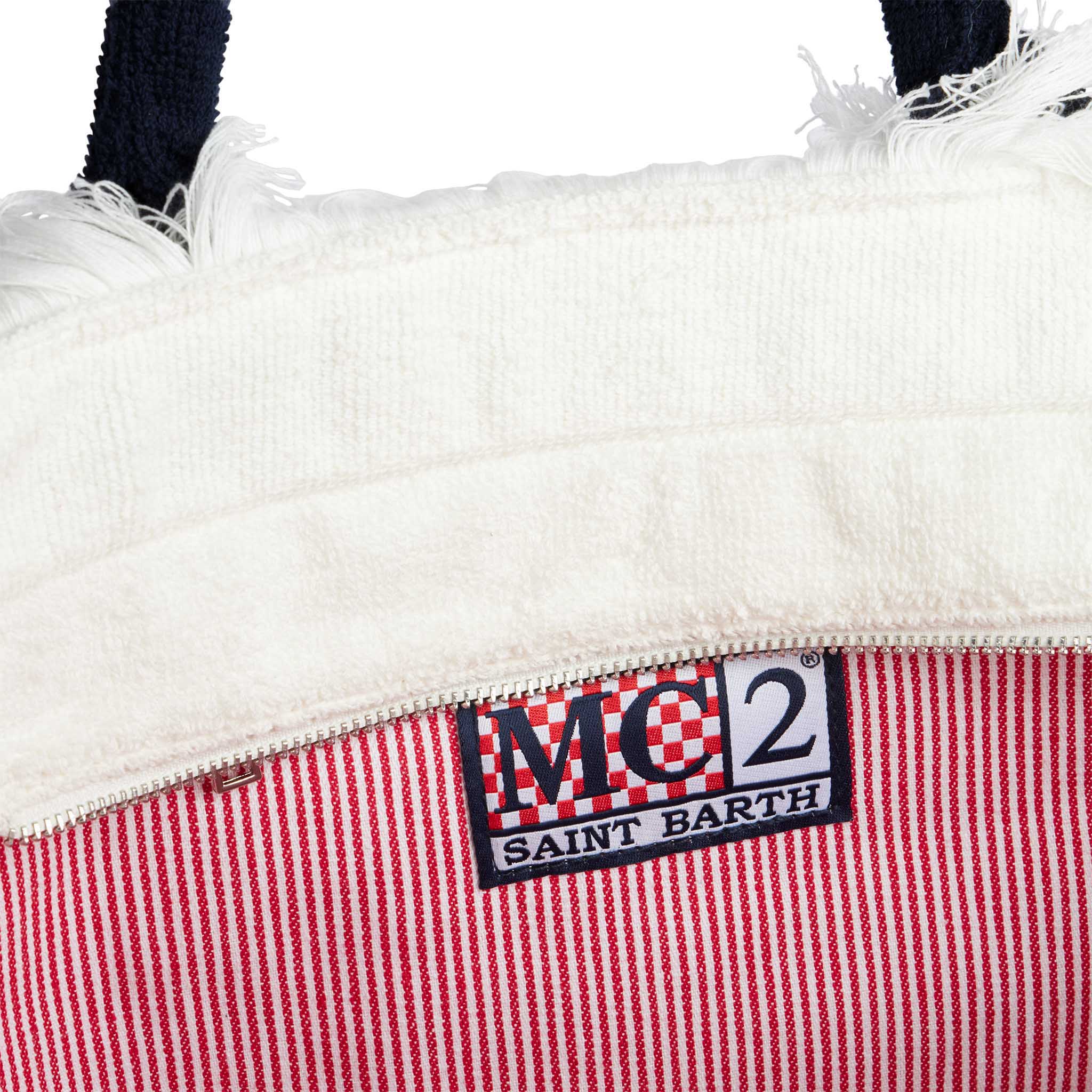 Vanity terry shoulder bag with Alassio embroidery - Image 3