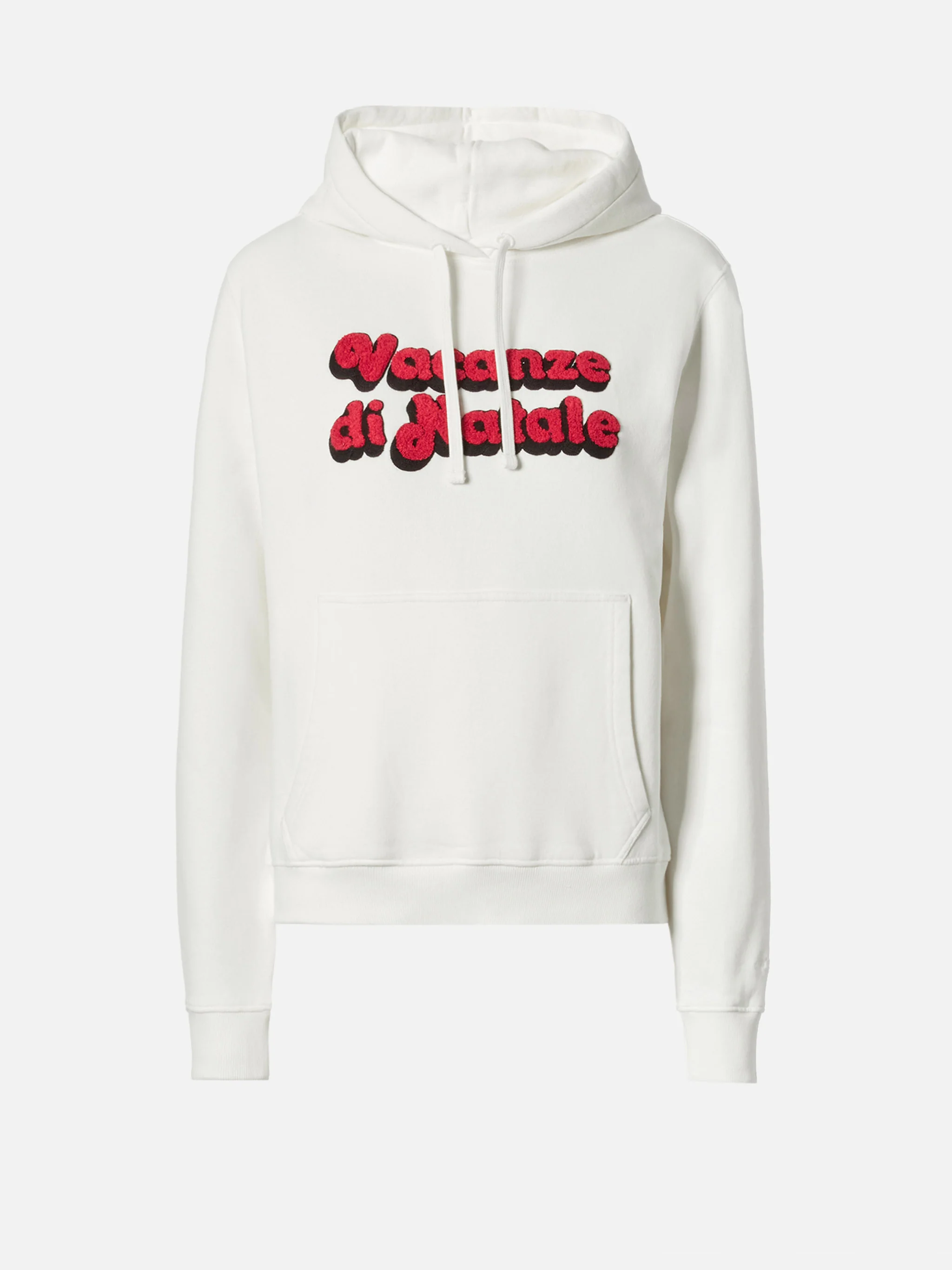 Virginia cotton hoodie in white with Vacanze di Natale embroidery | VACANZE DI NATALE SPECIAL EDITION - Image 4