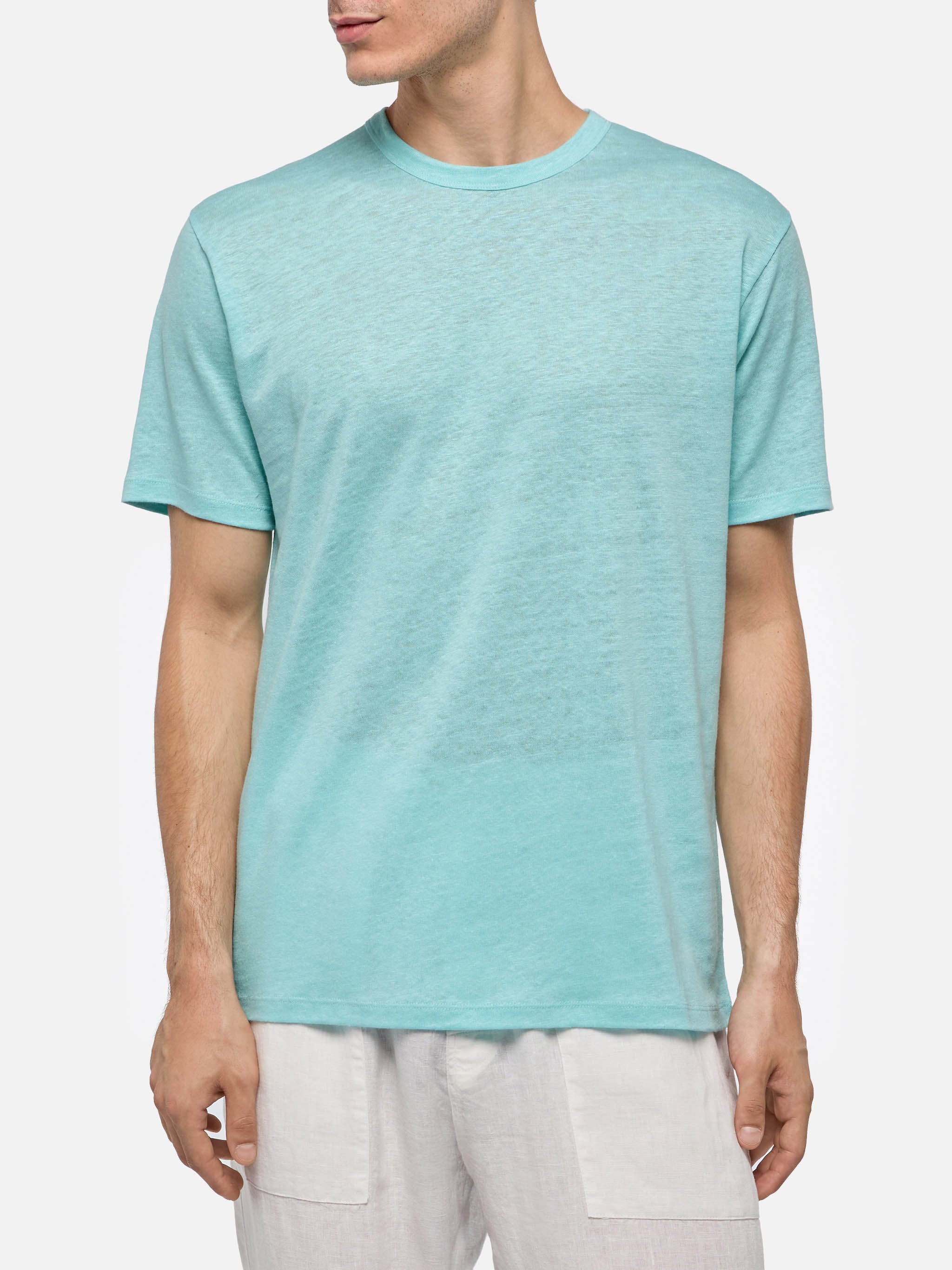 Water green linen jersey t-shirt Ecstasea