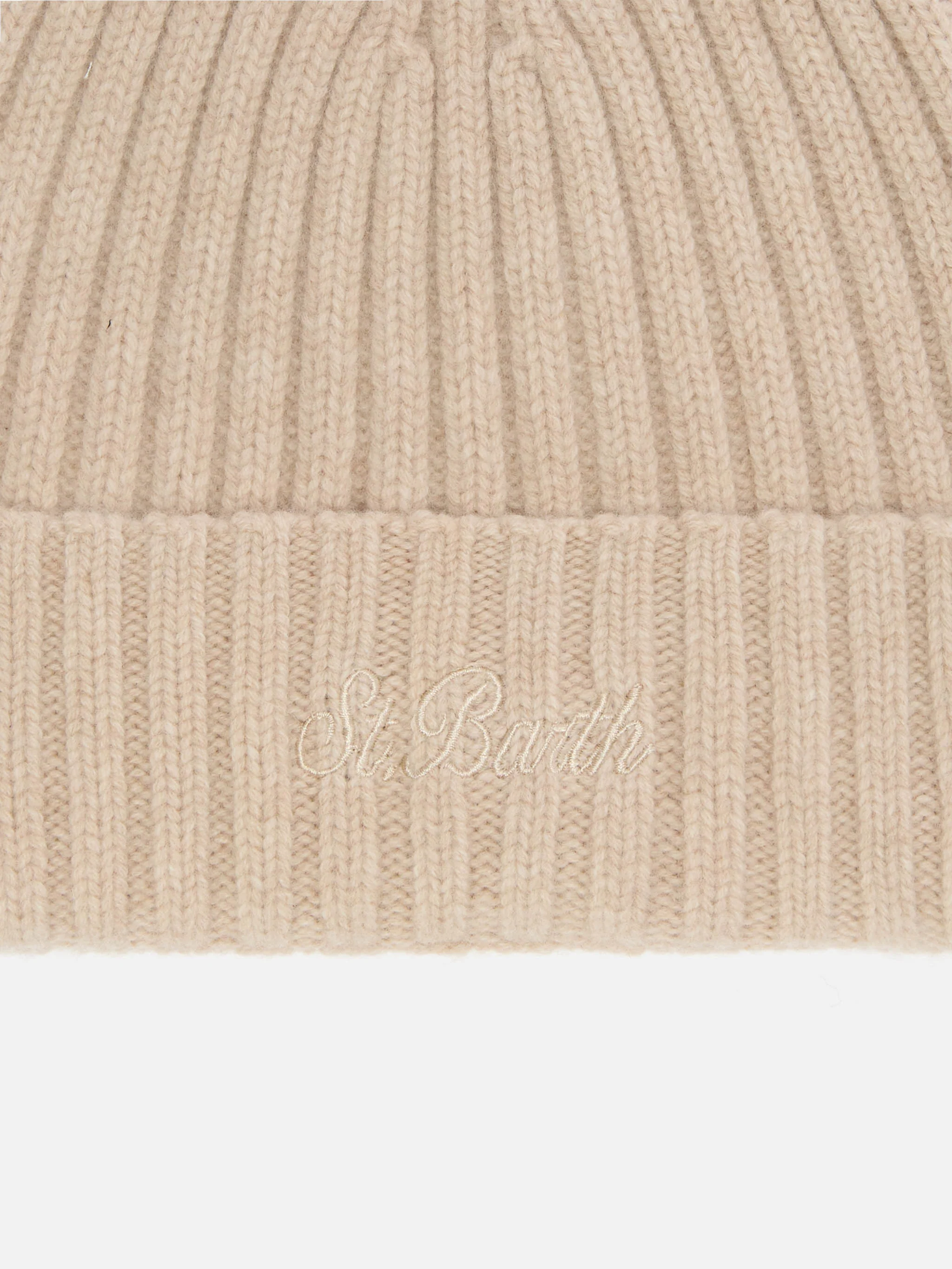 100% WOOL Wengen beanie in beige - Image 2