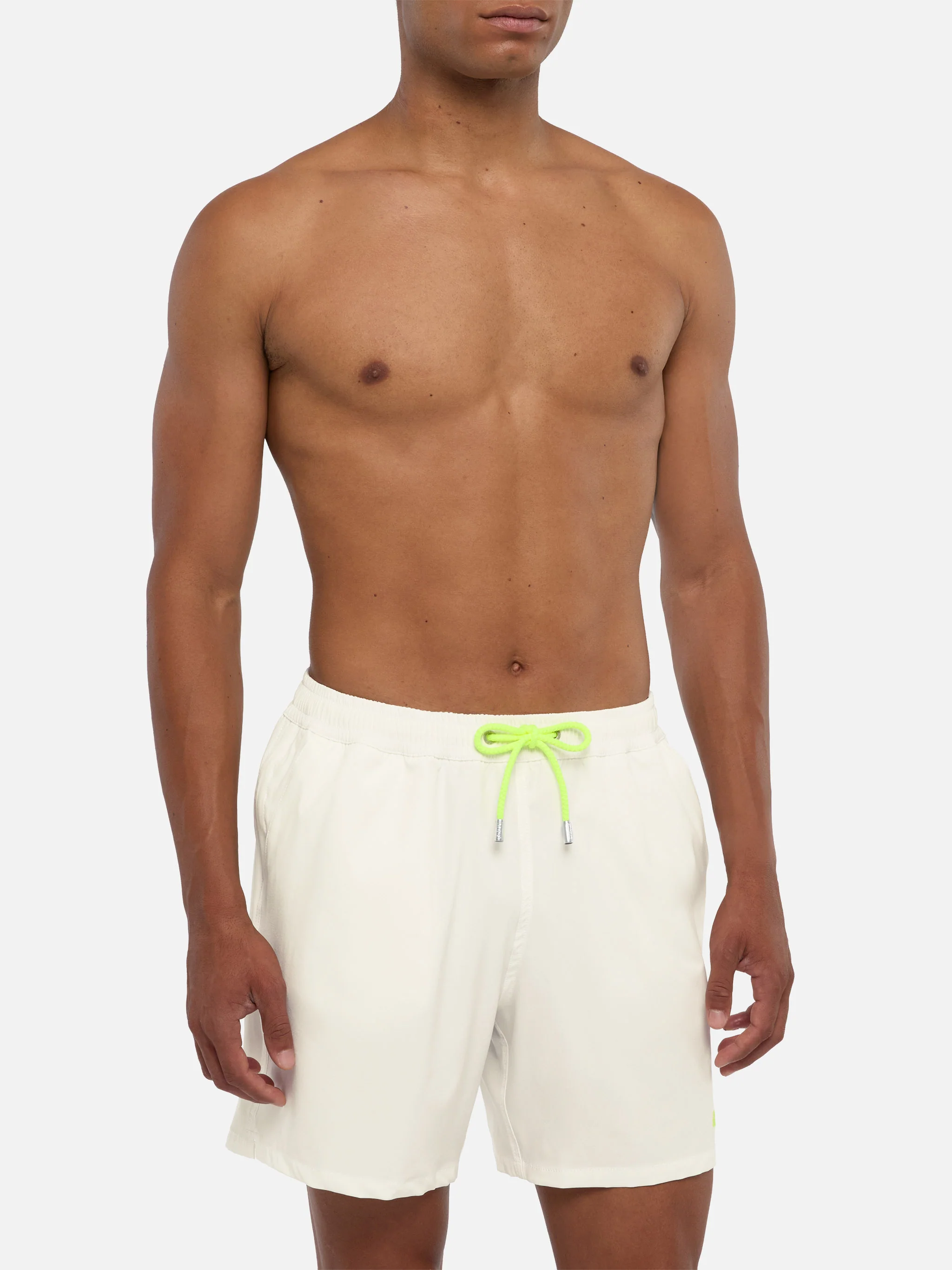White Comfort swim shorts with St. Barth embroidery - Image 3