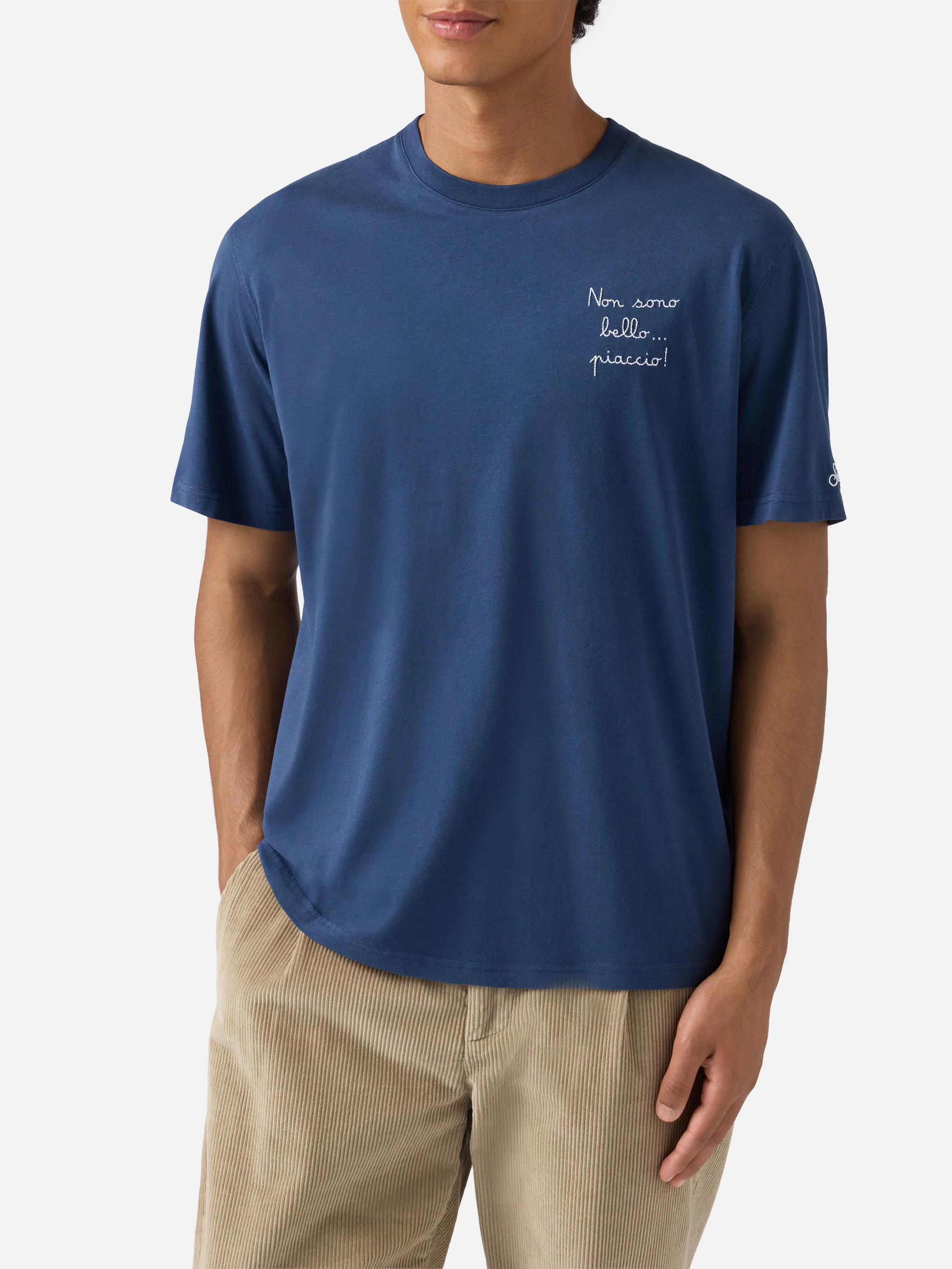 Winter cotton t-shirt Arnott Warm with Non sono bello … piaccio! embroidery | VACANZE DI NATALE SPECIAL EDITION - Image 2