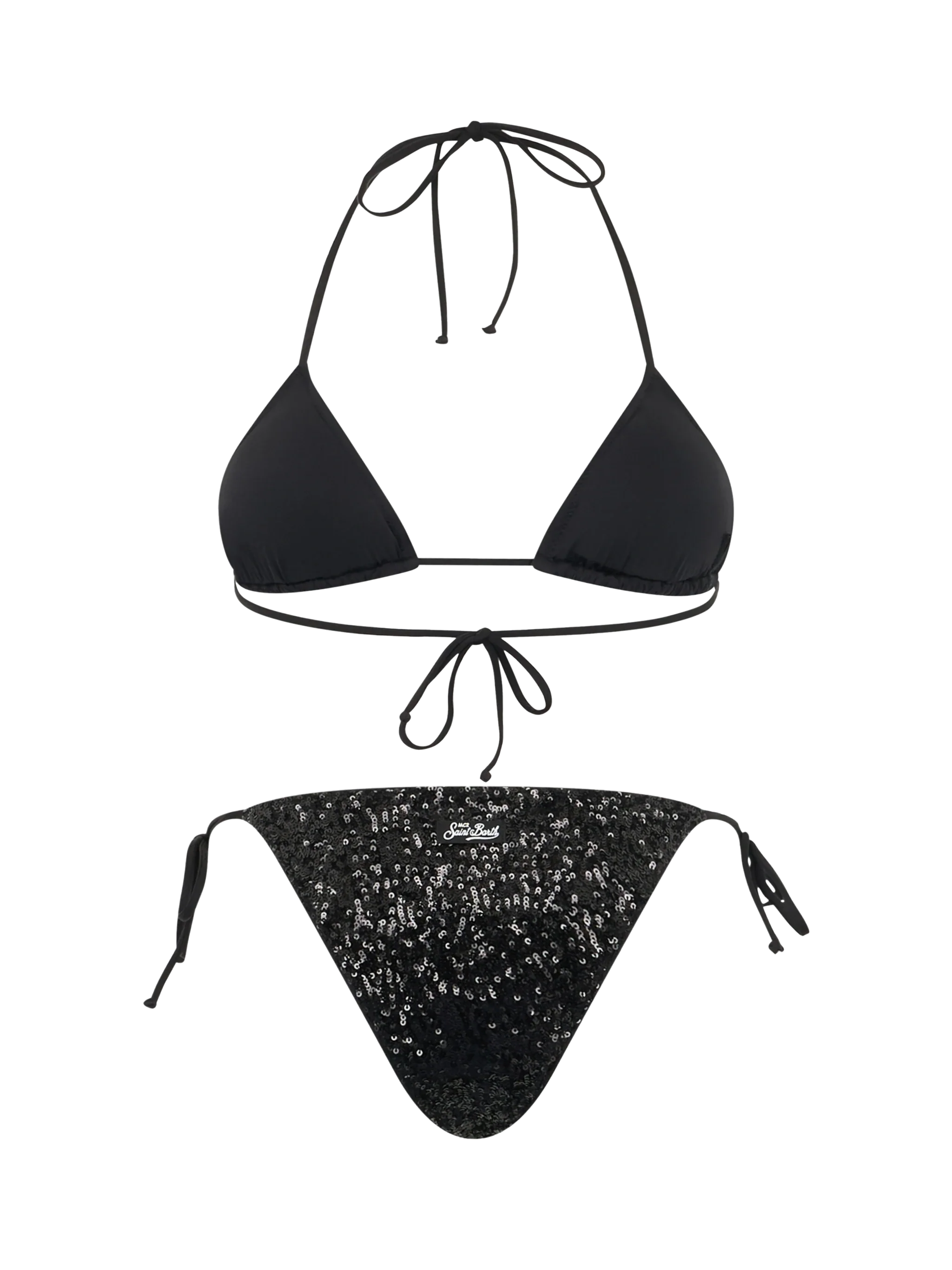 Woman black sequins triangle bikini Leah Marielle - Image 3