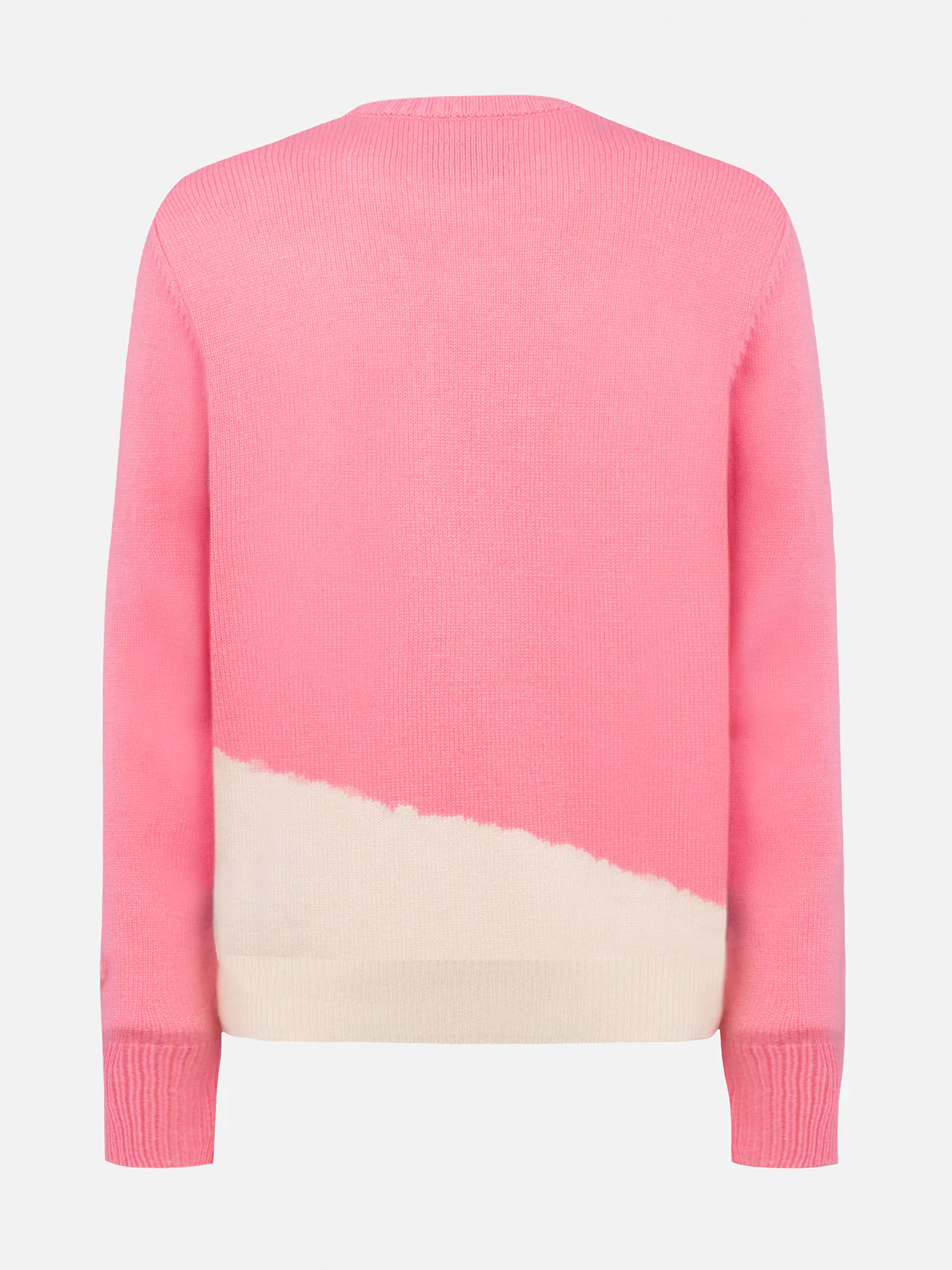 Woman cashmere blend sweater New Queen with postcard jacquard - Image 5