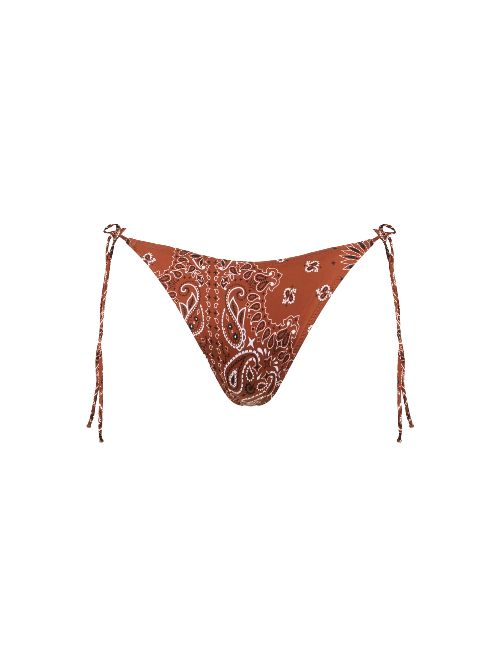 Woman swim briefs with bandanna print