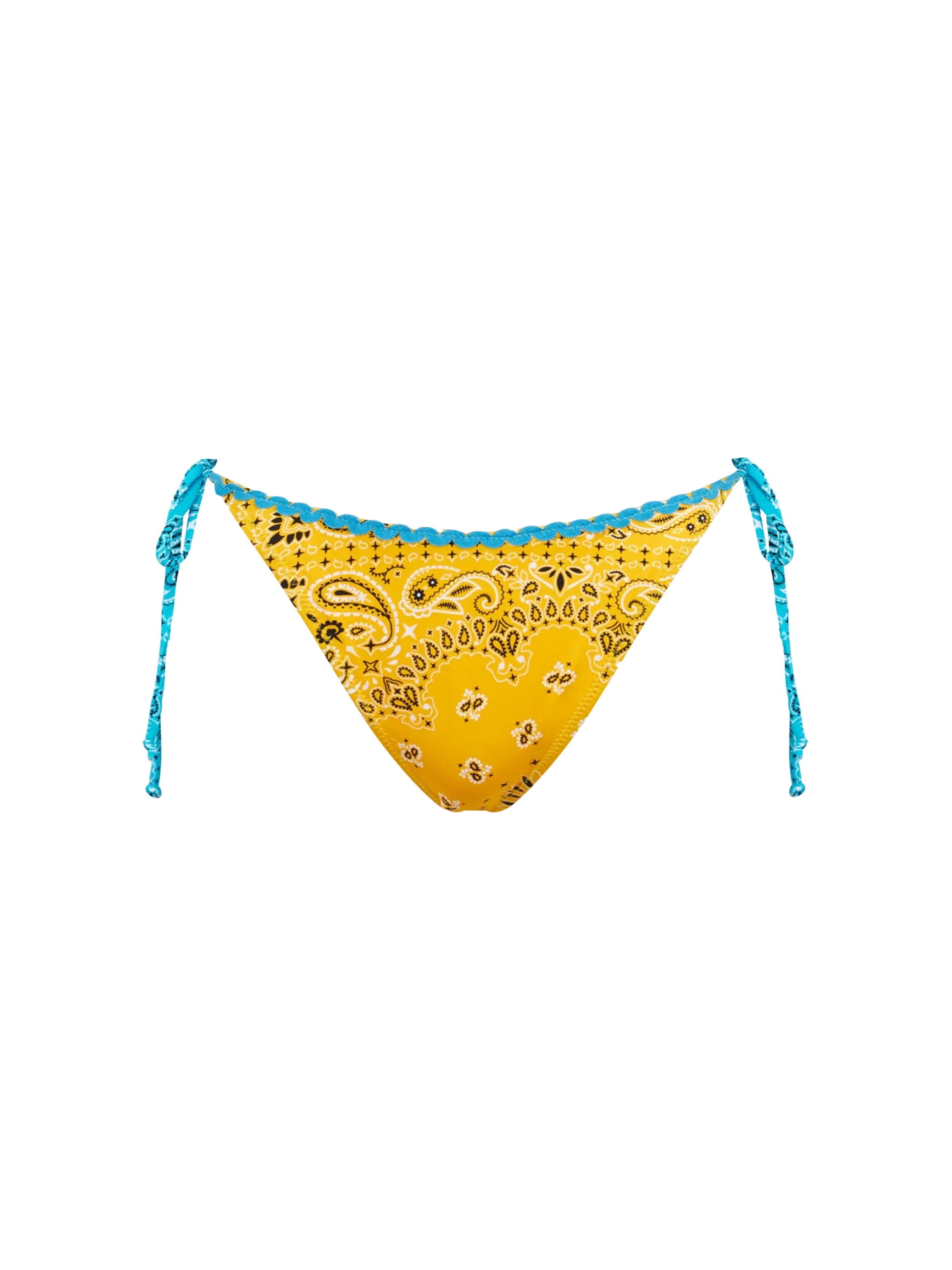 Woman swim briefs with bandanna print