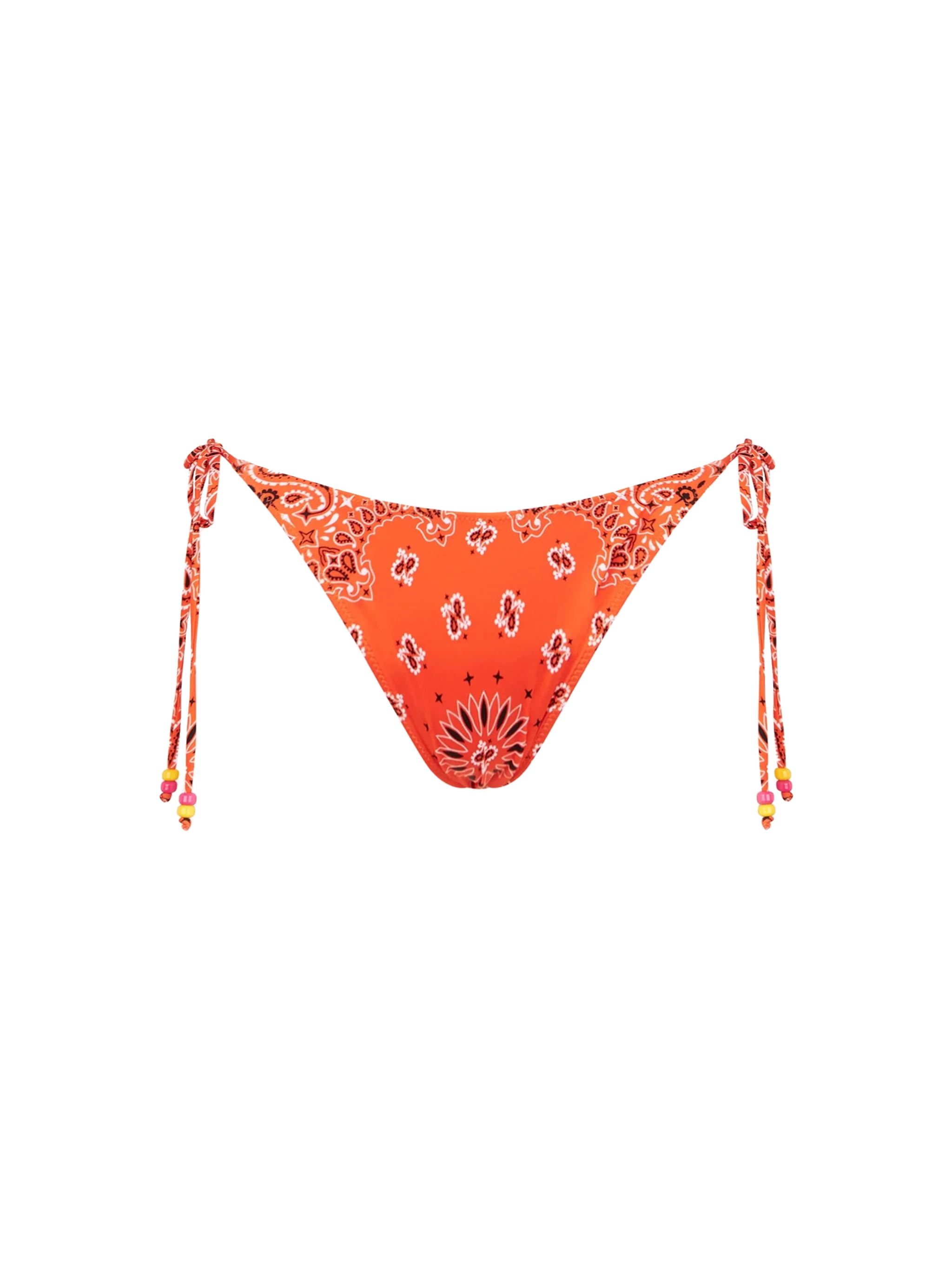 Woman swim briefs with bandanna print